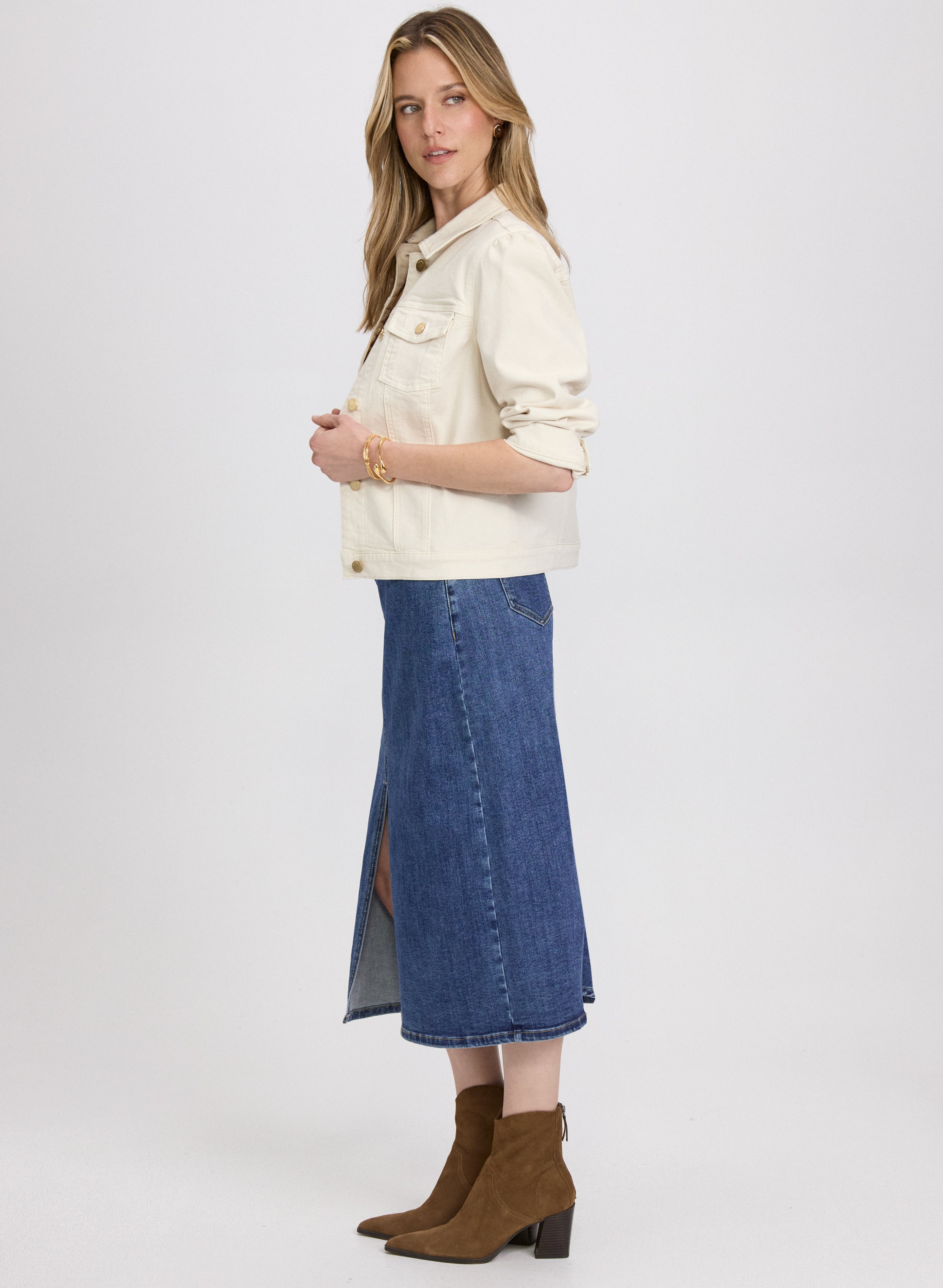 Denim Midi Skirt