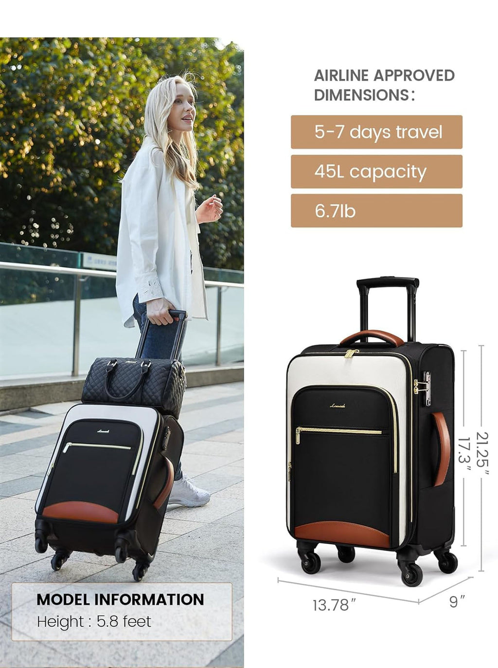 Carry-on Suitcase 20 Inch(US ONLY)