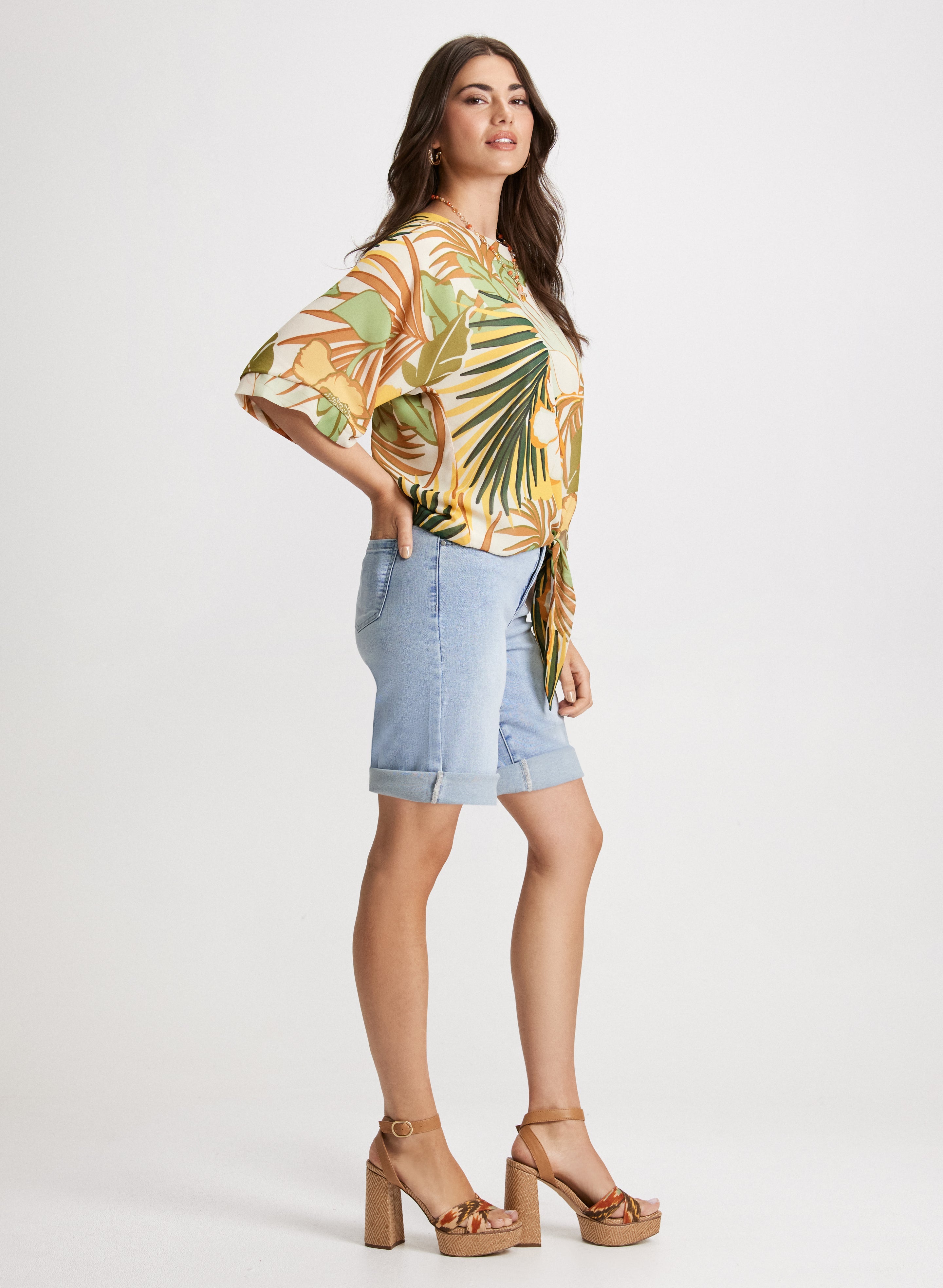 Denim Bermuda Shorts