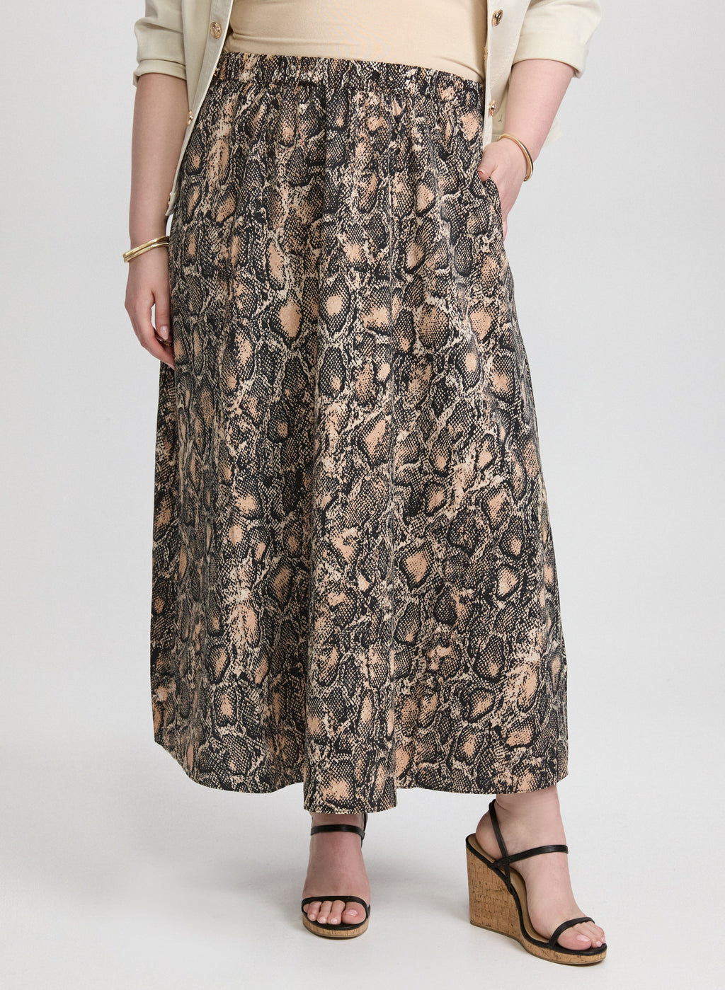 Animal Print Maxi Skirt