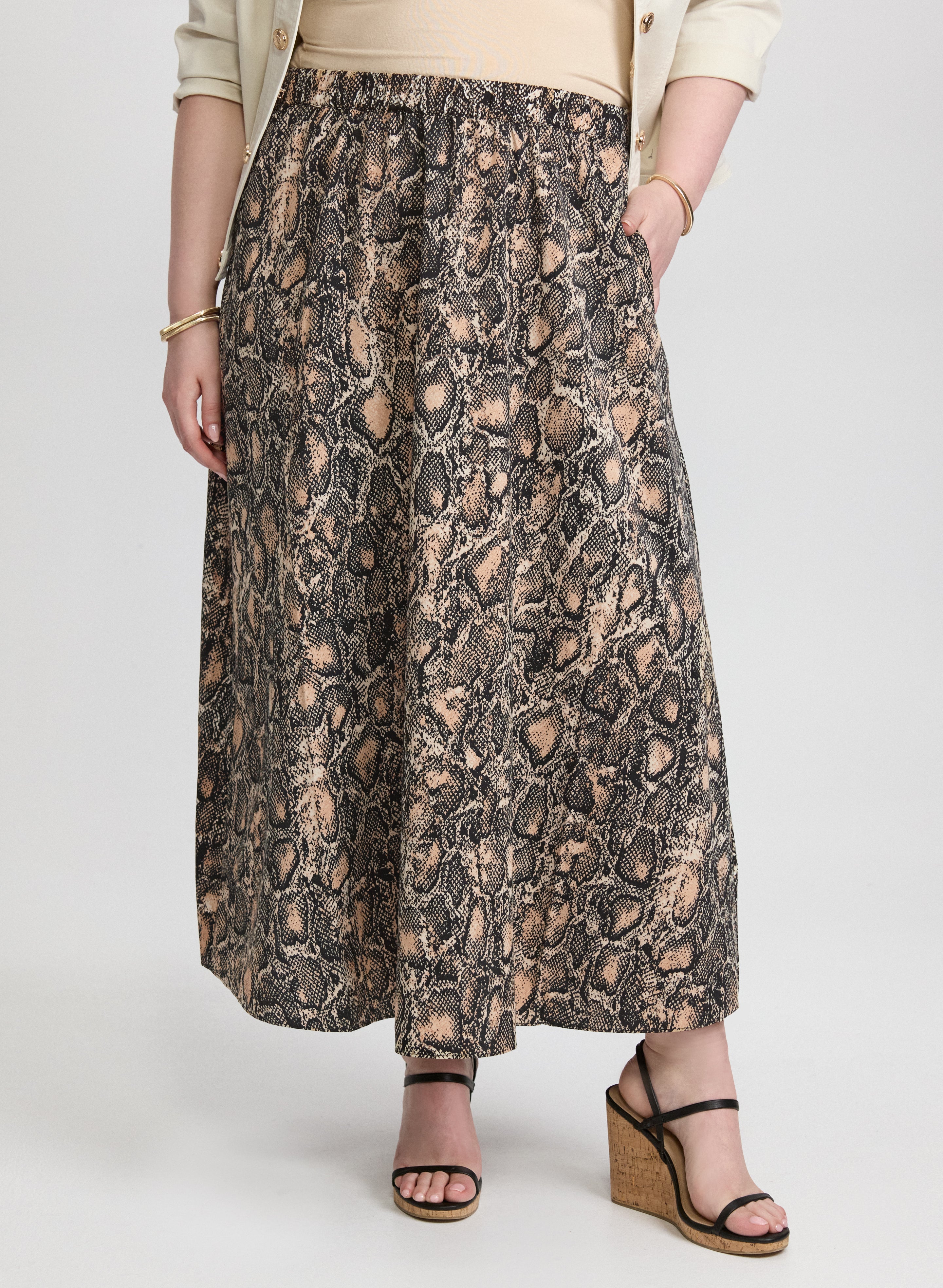 Animal Print Maxi Skirt