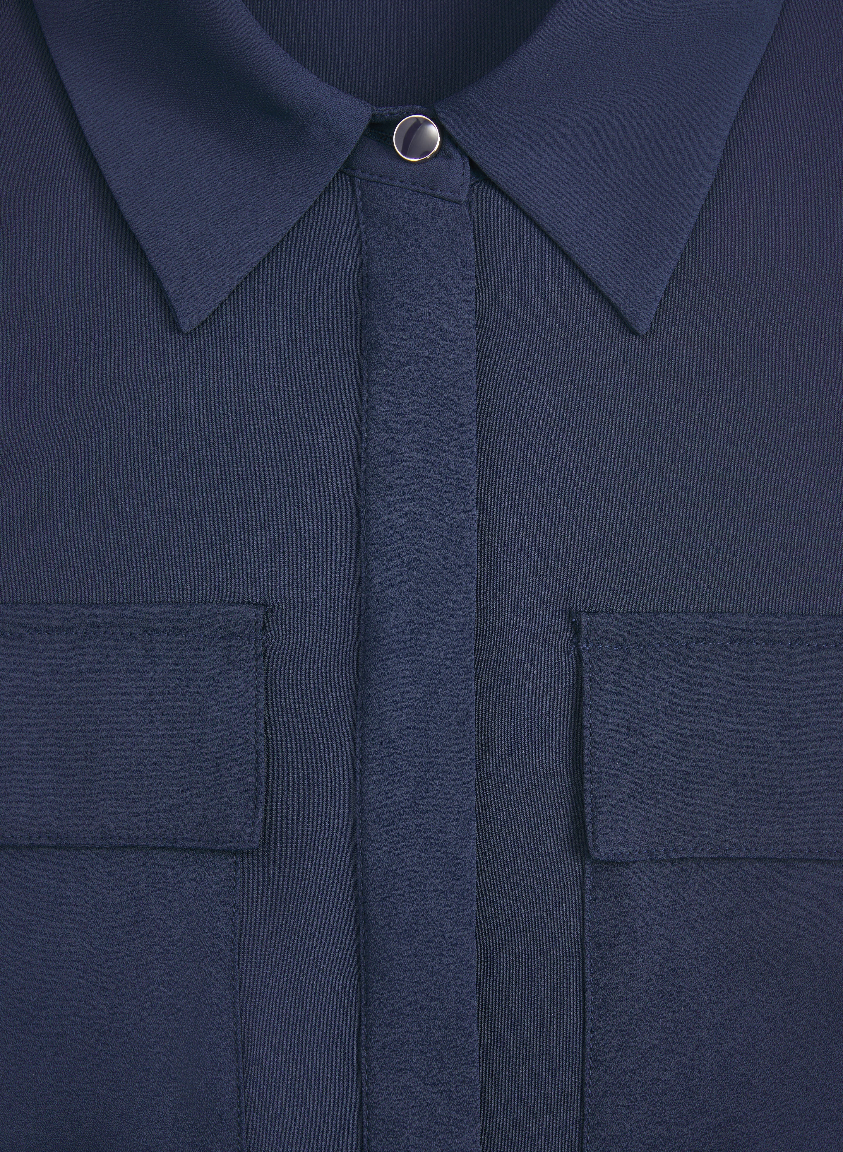 Button-Down Jersey Top