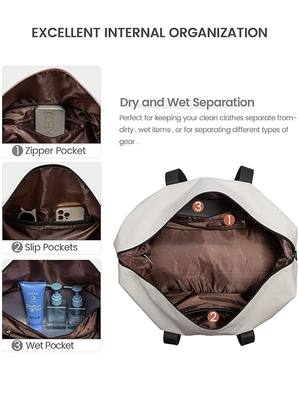 3Pcs Large Travel Duffel Bag