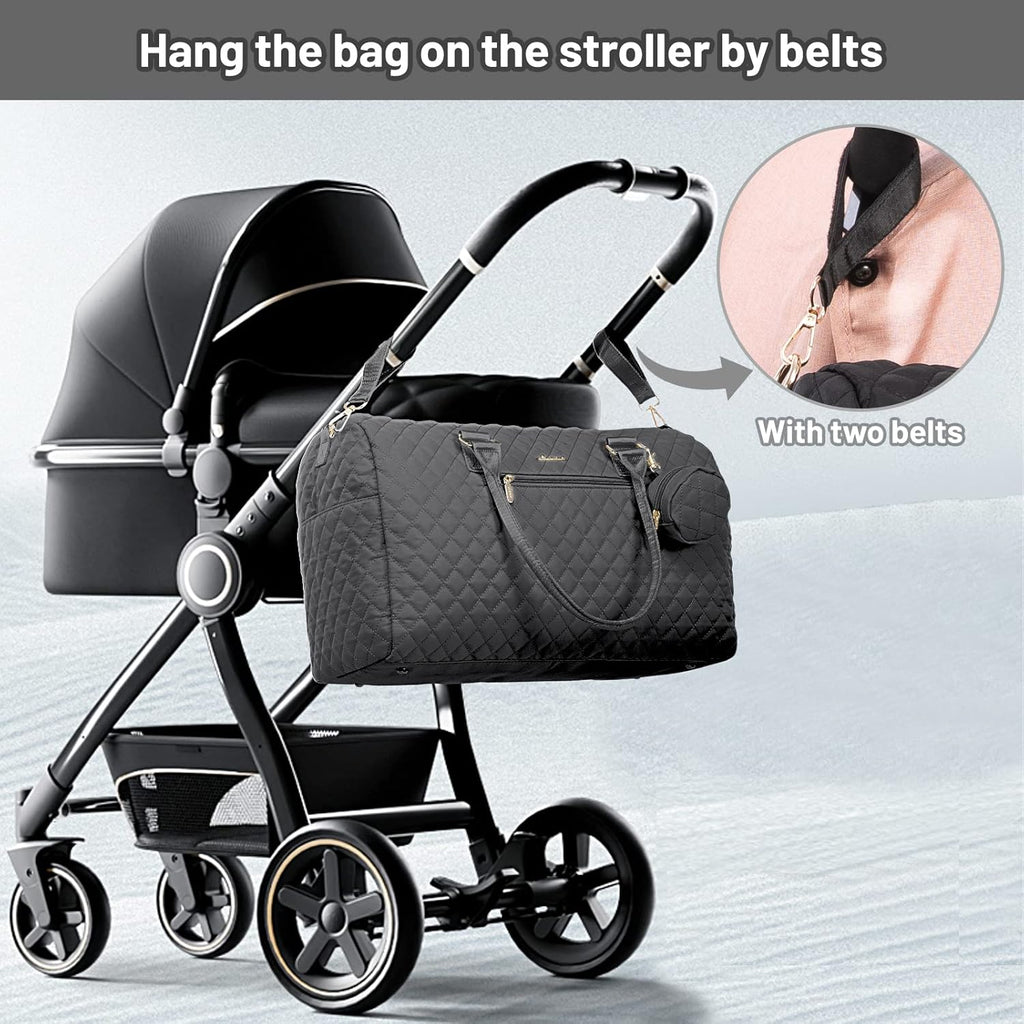 5Pcs Quilted Diaper Tote Bag