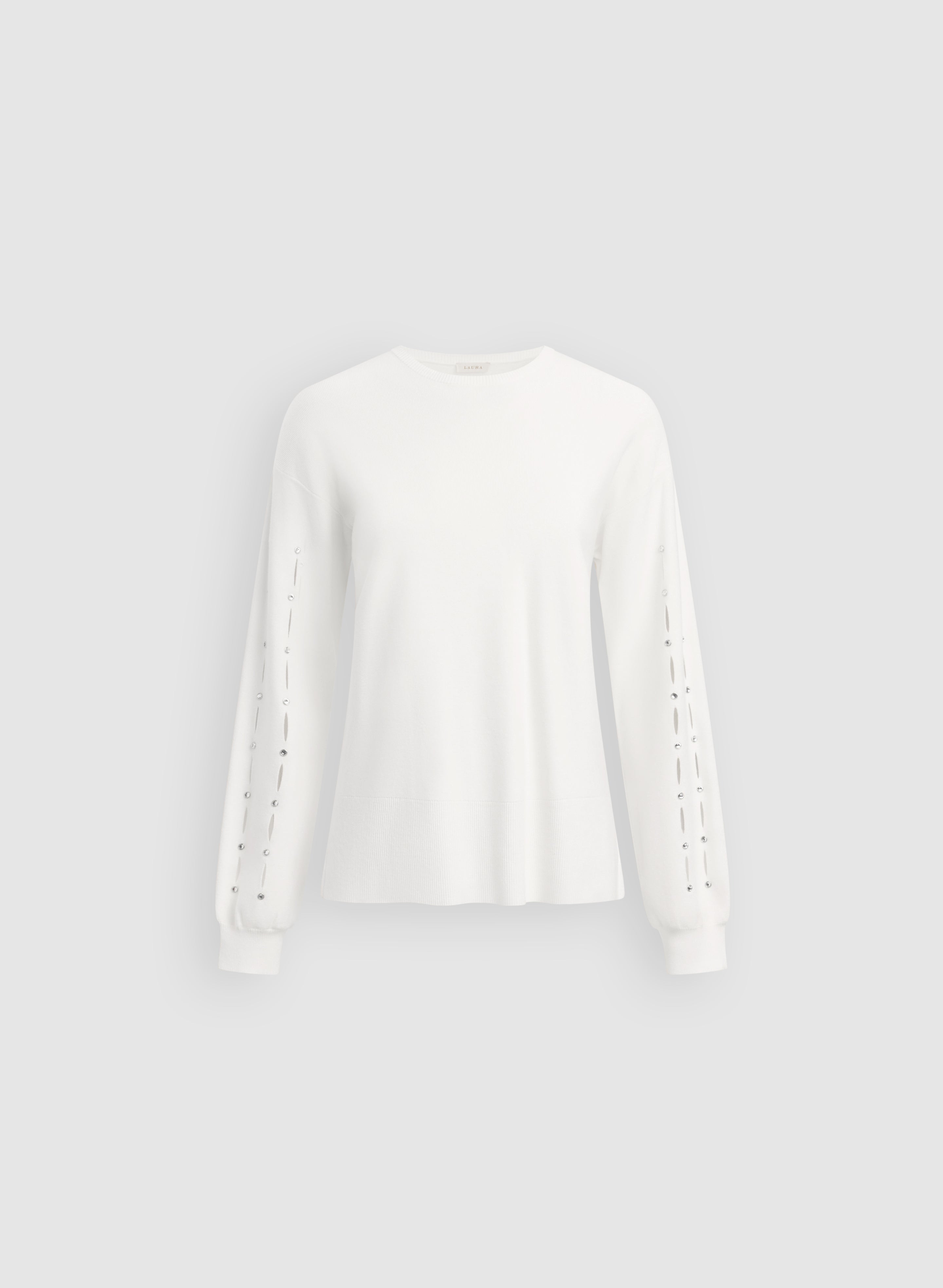 Cut-Out Sleeve Sweater