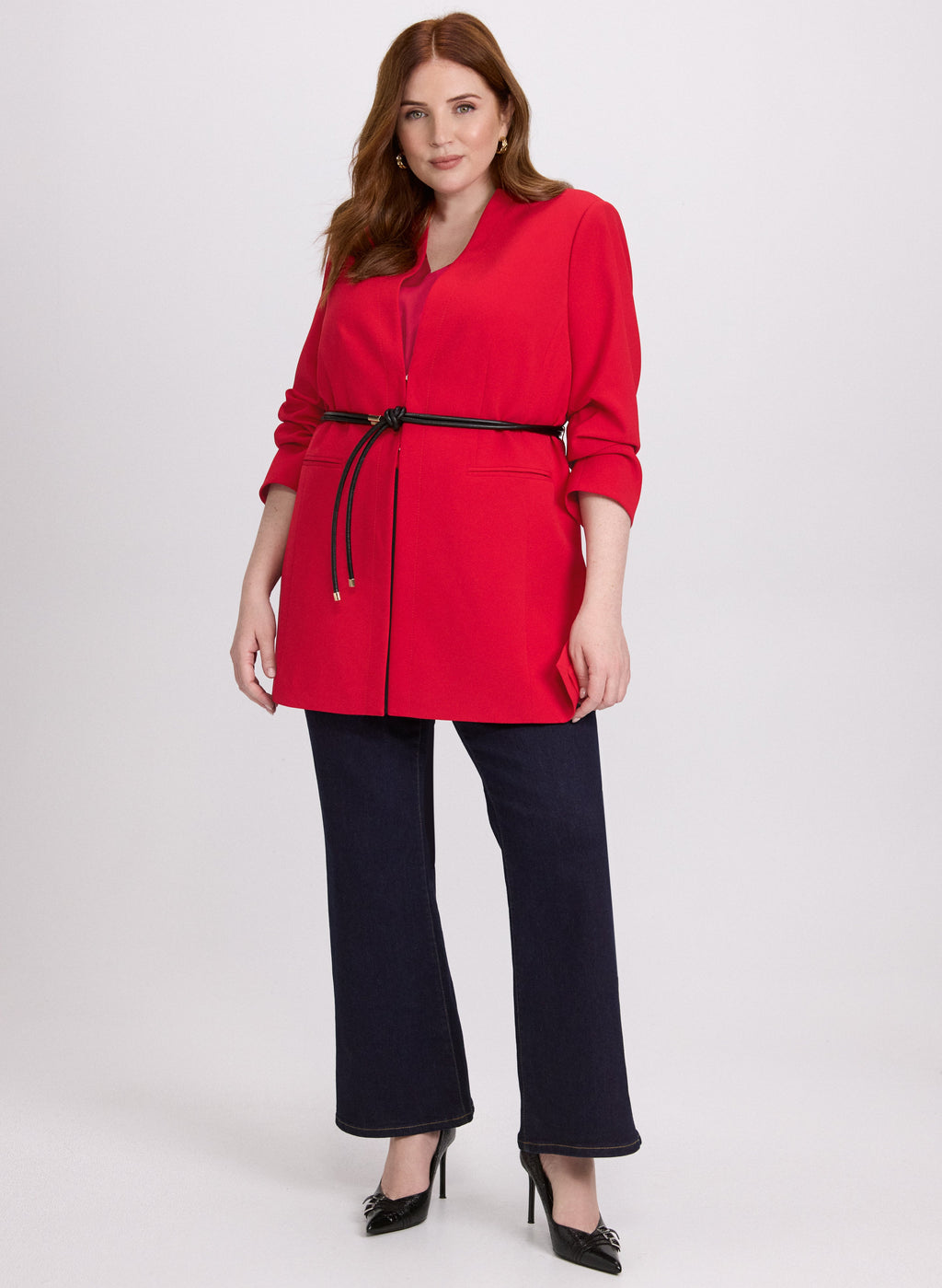 Belted Longline Blazer