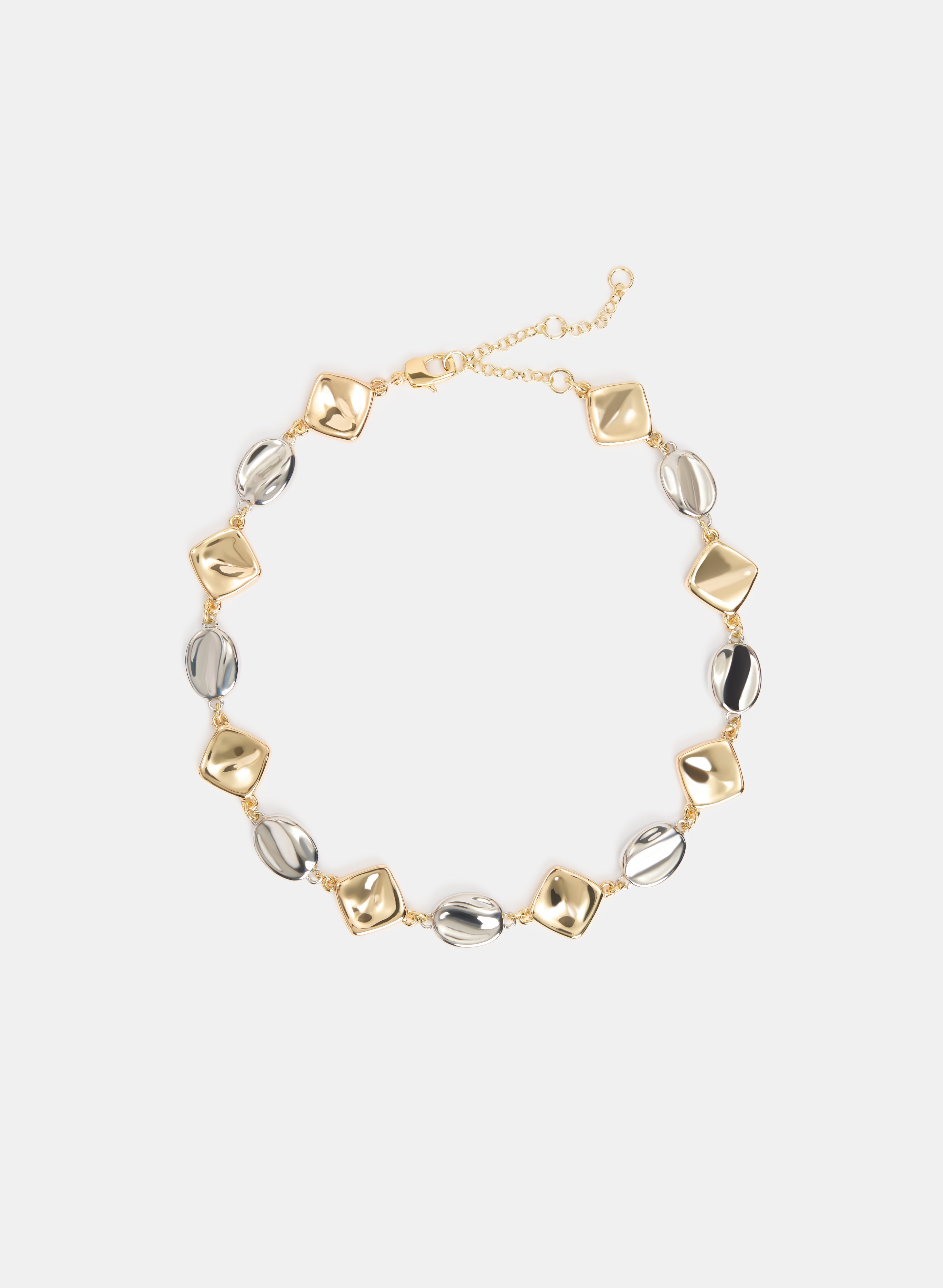 2-Tone Geometric Necklace