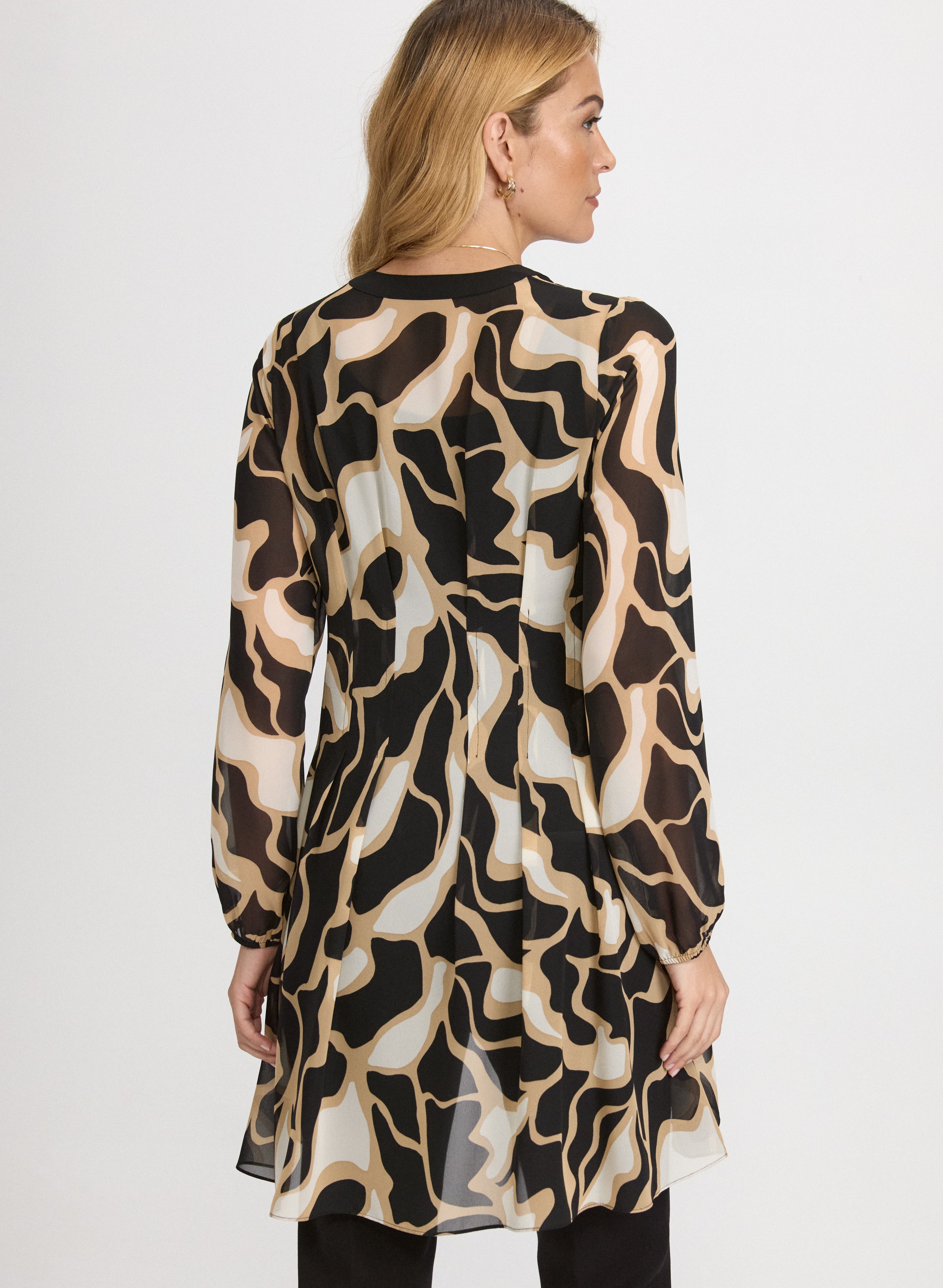 Abstract Chiffon Blouse