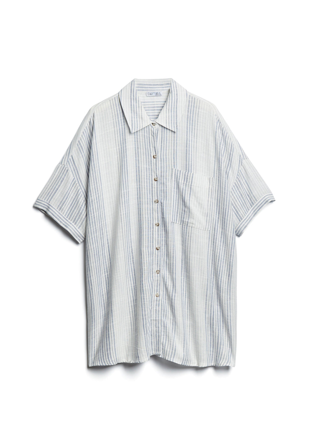 Dex - Stripe Print Linen Top