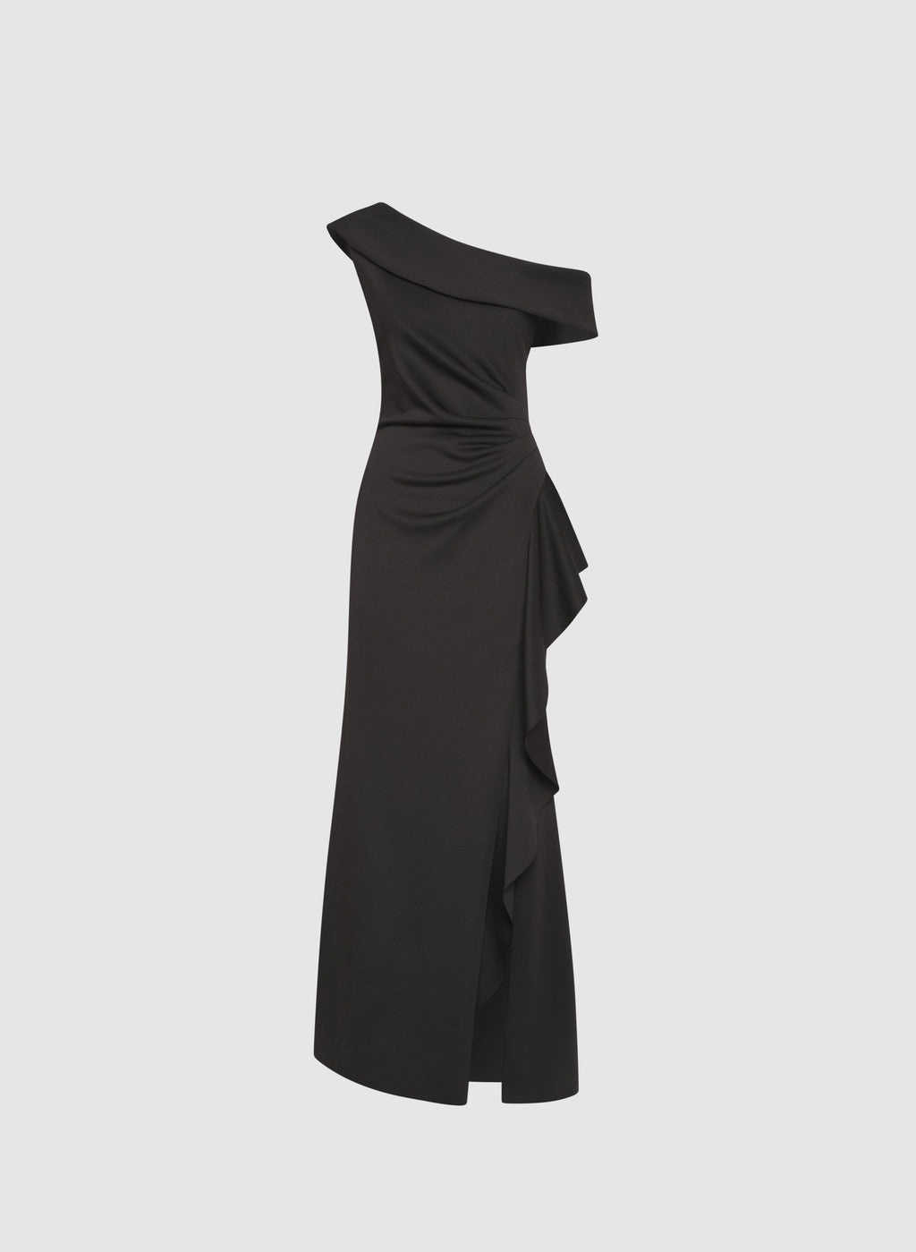 Asymmetric Waterfall Ruffle Dress
