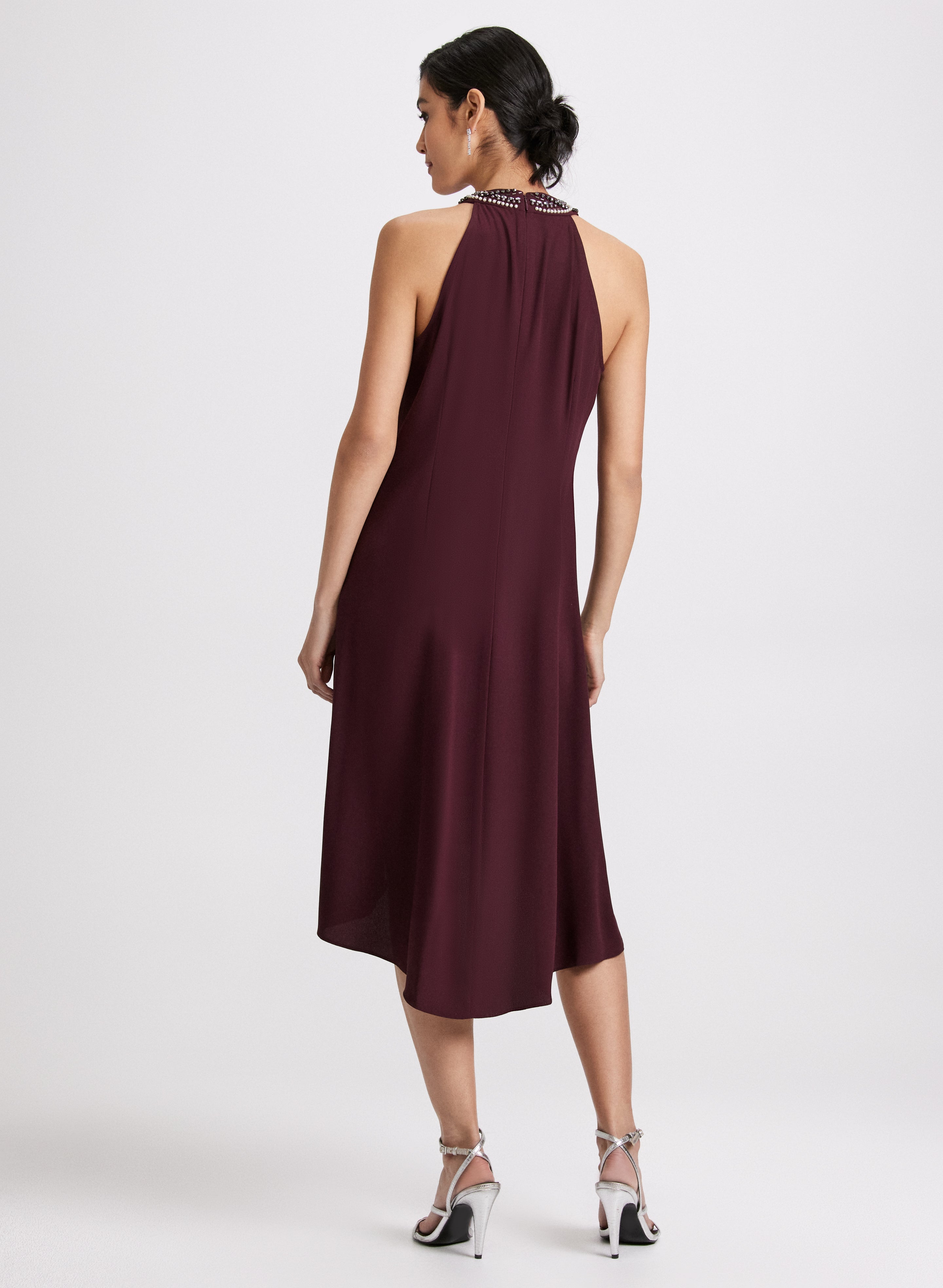 Beaded Halter Neck Dress