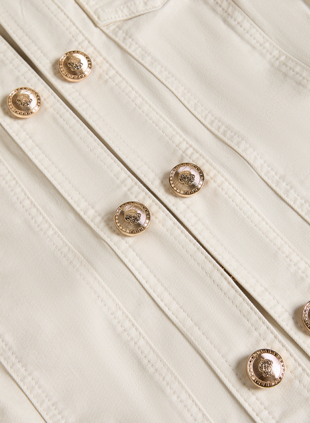Button Detail Denim Jacket