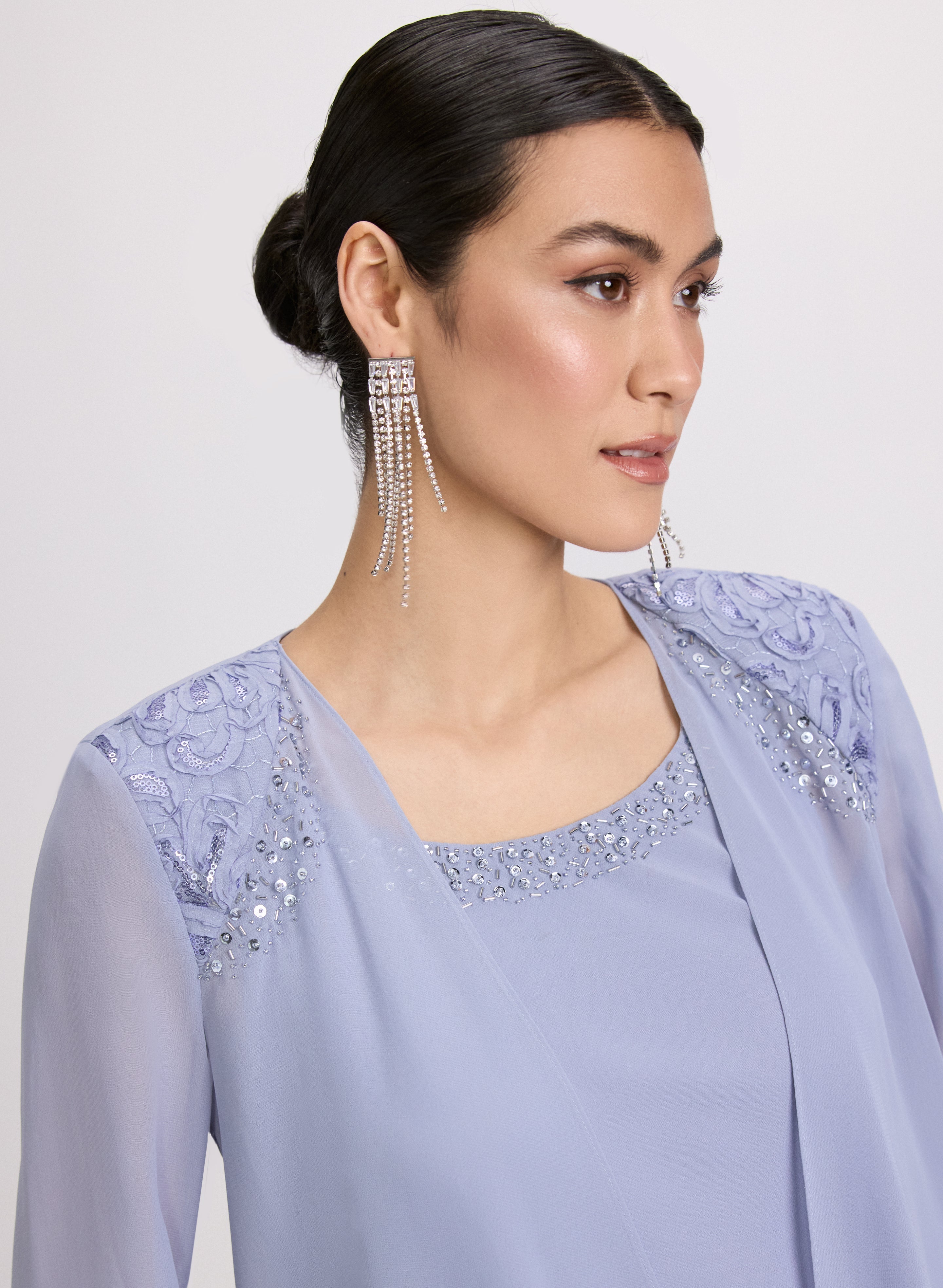 Chiffon Dress & Jacket Set