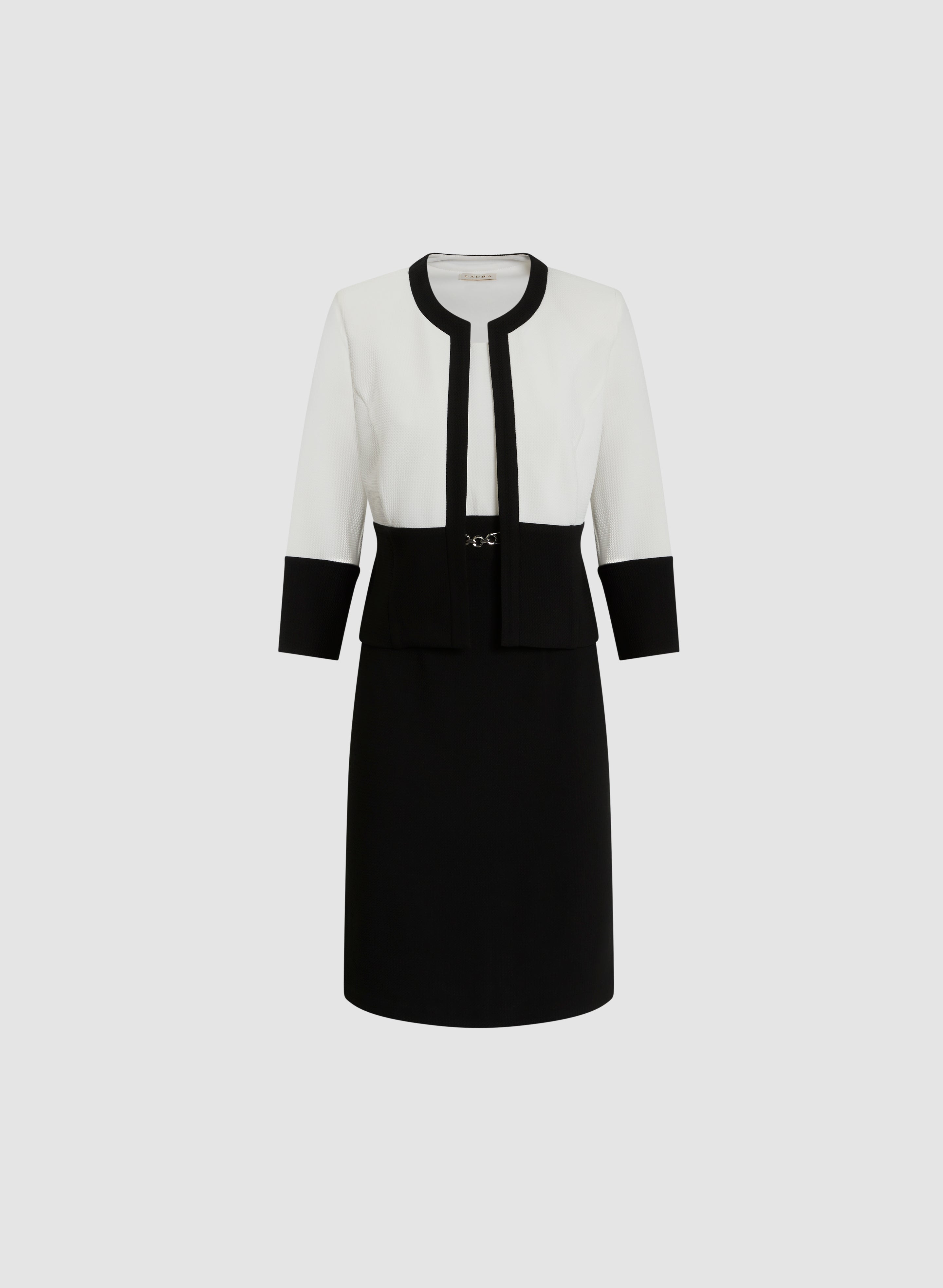 Colour Block Jacket & Dress Set