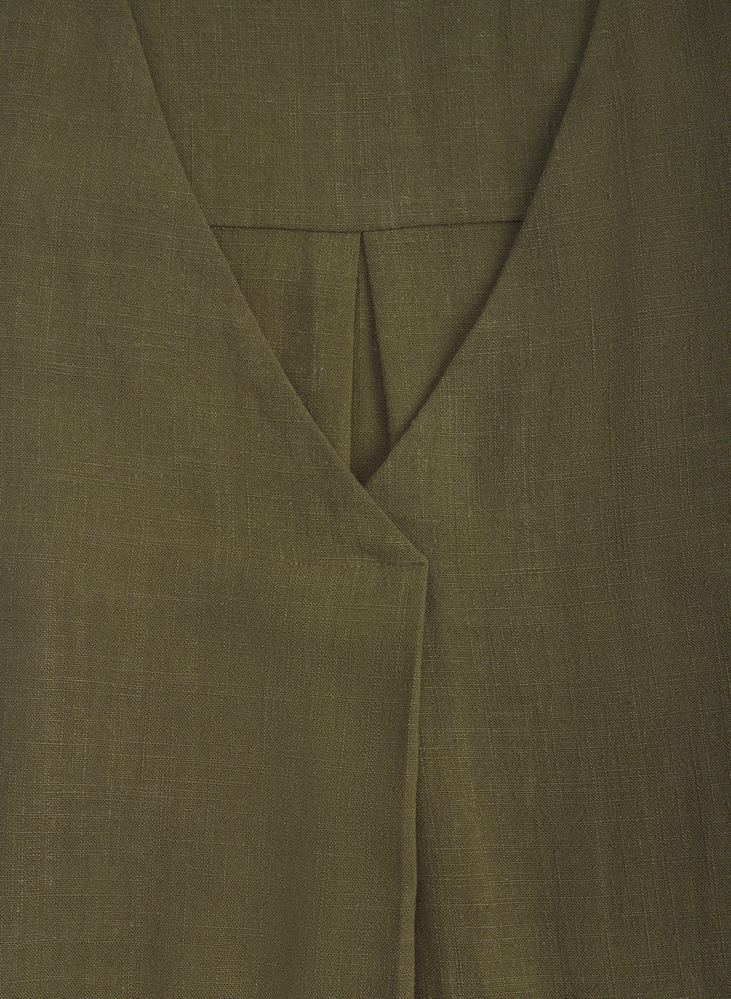 Belted Stretch Linen-Blend Dress