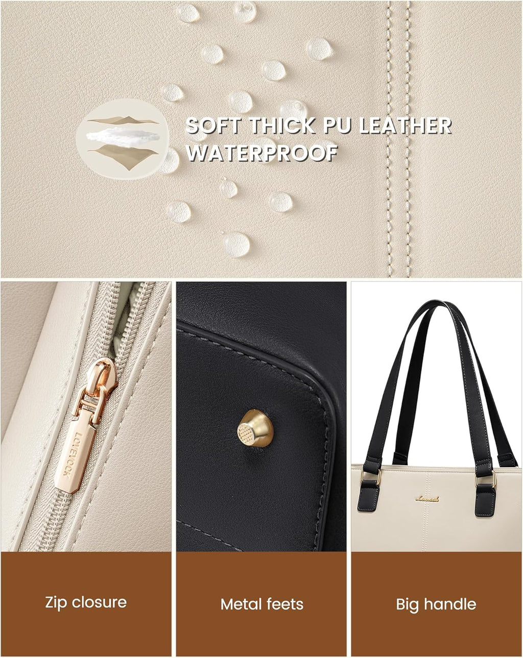 2Pcs Laptop Tote Bag, 15.6