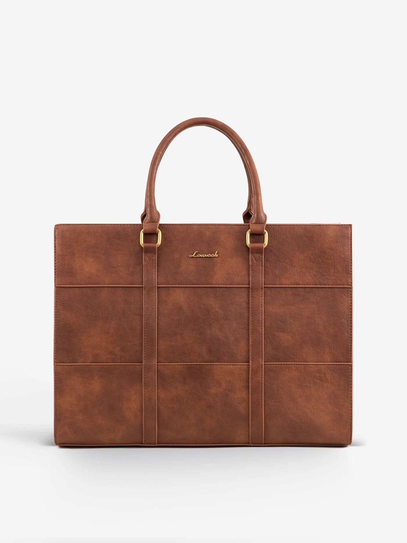2Pcs Elegant Colorblock Tote Bag, 15.6