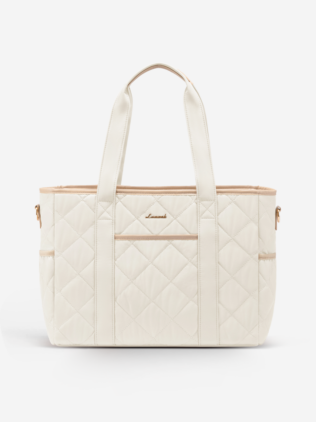 2Pcs Quilted Puffer Laptop Handbag, 15.6 17