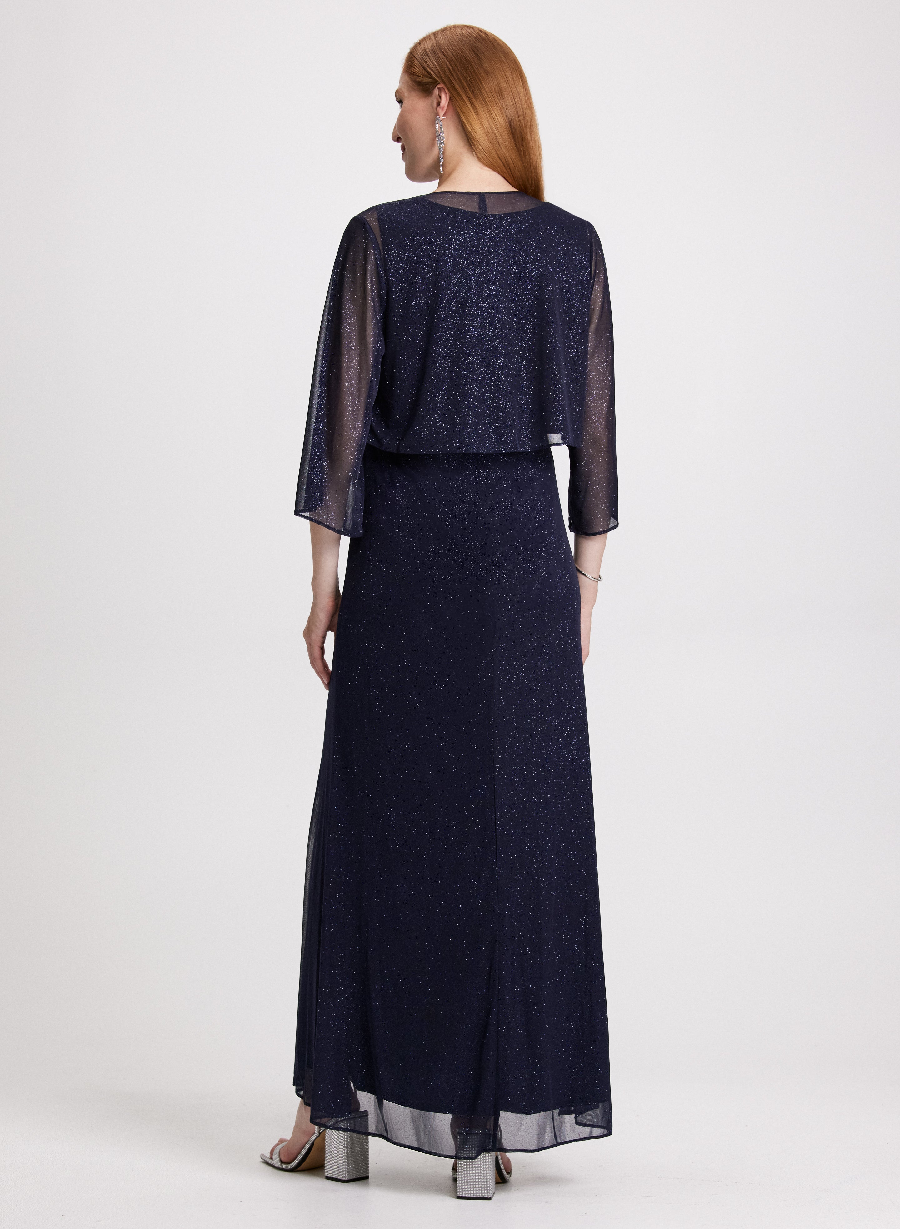 Cascade Jacket & Jewel Detail Dress