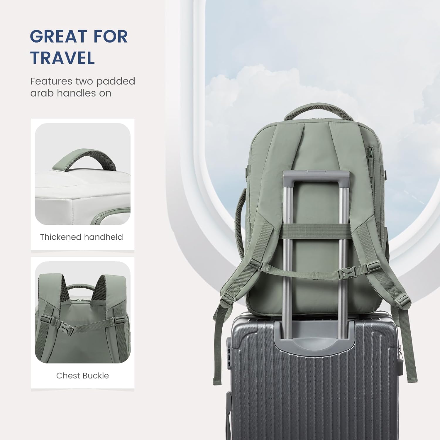 3Pcs Rucksack  Travel Backpack, 40L 50L