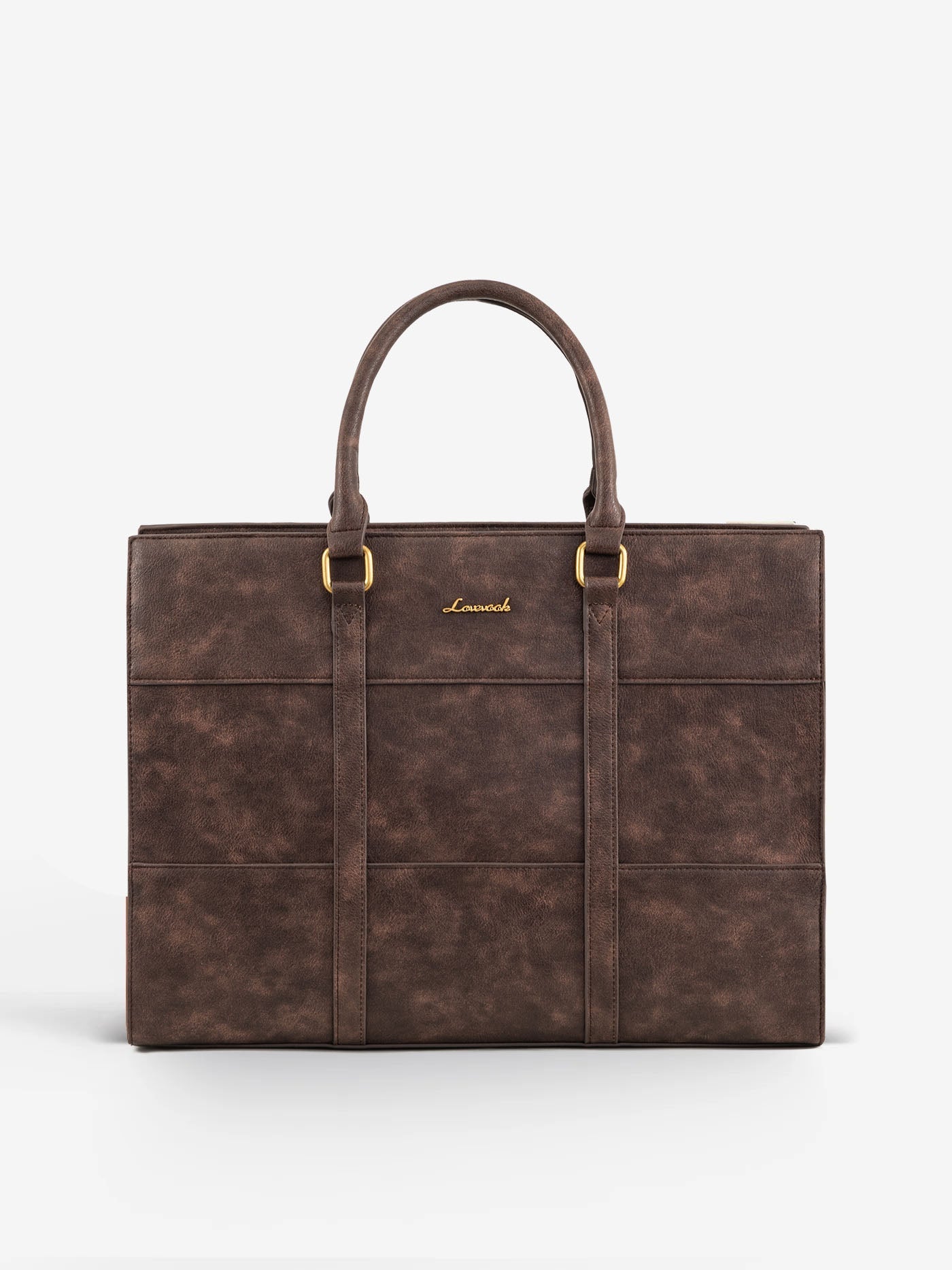 2Pcs Elegant Colorblock Tote Bag, 15.6