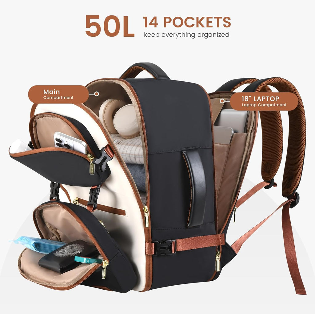 2Pcs Carry on Backpack, 40L 50L