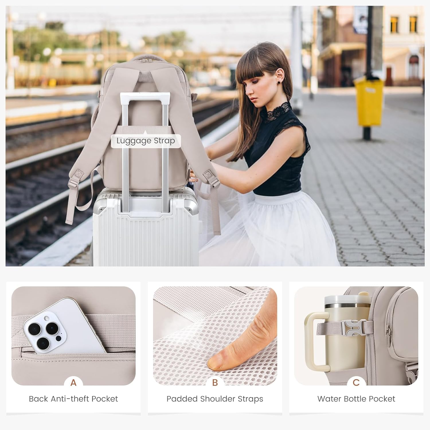 2Pcs Carry on Backpack, 40L 50L