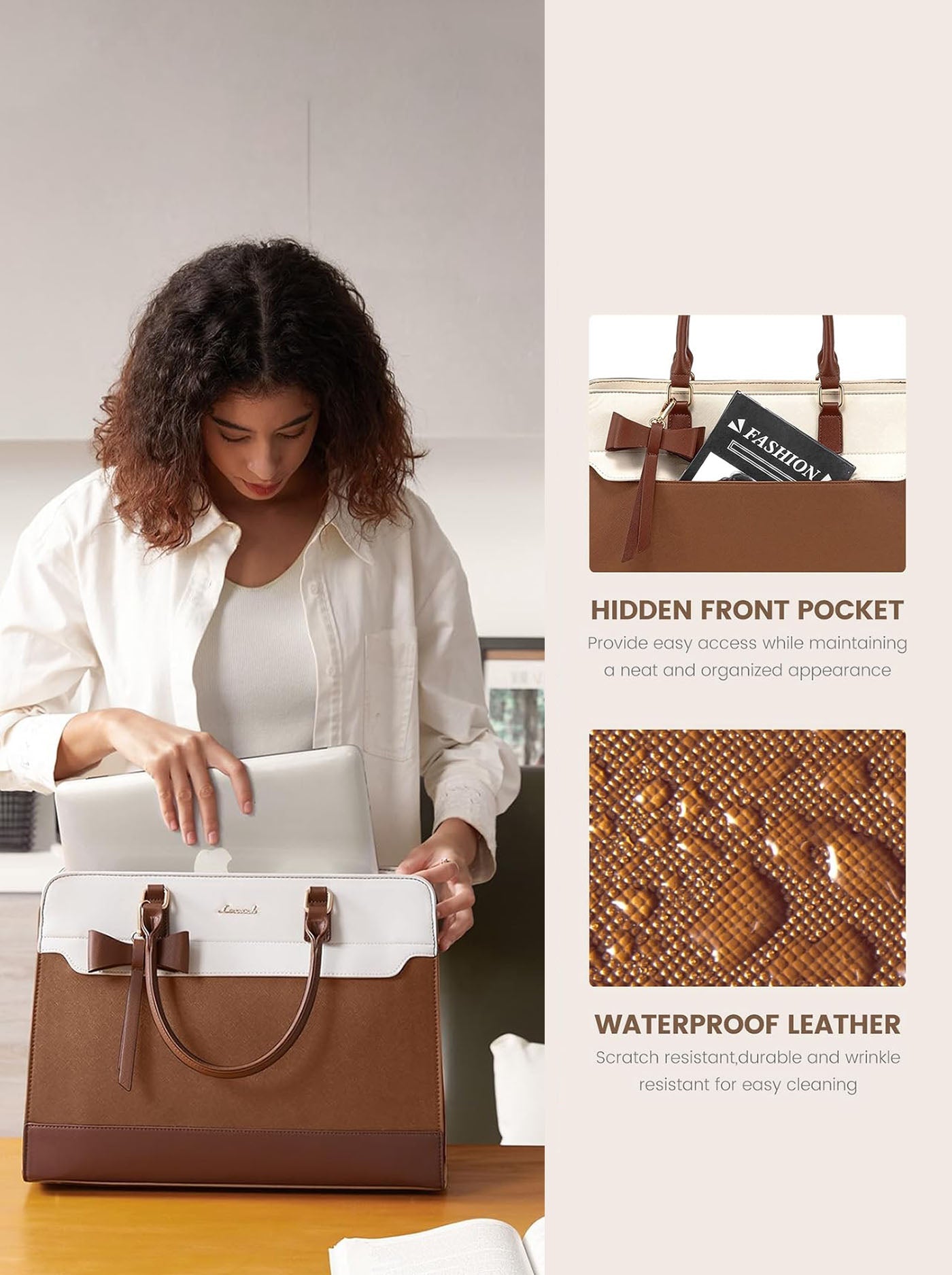 2Pcs Laptop Tote Bag, 15.6