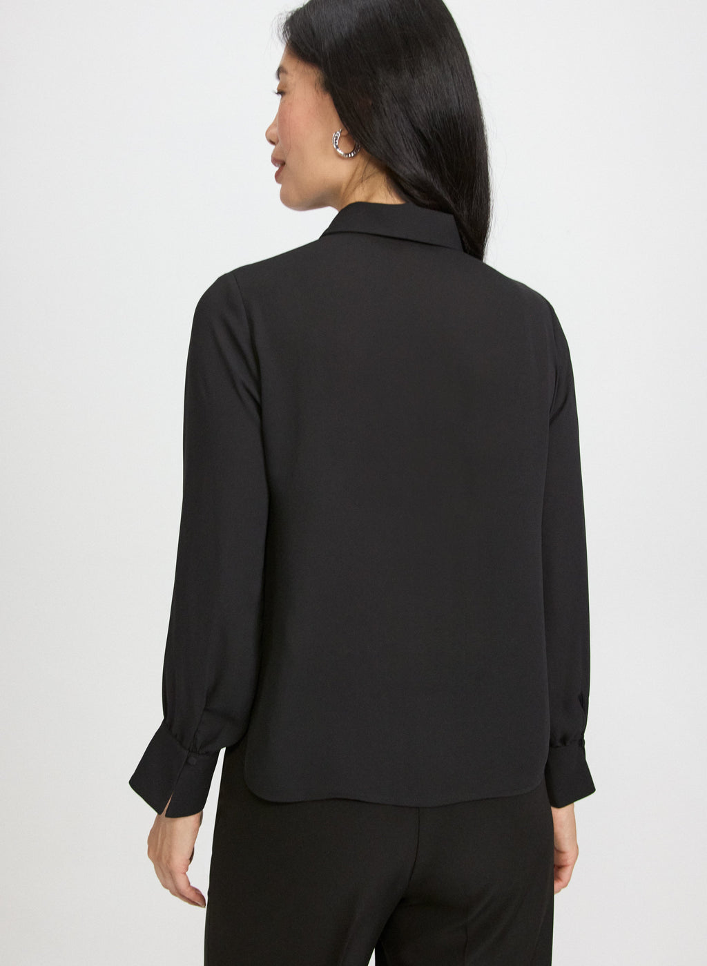 Crepe Keyhole Blouse
