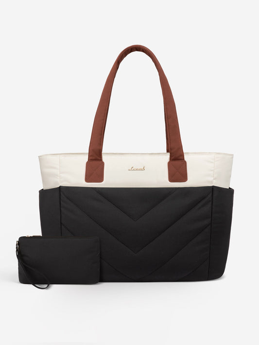 2Pcs Lightweight Puffy Tote Bag, 15.6 17.3