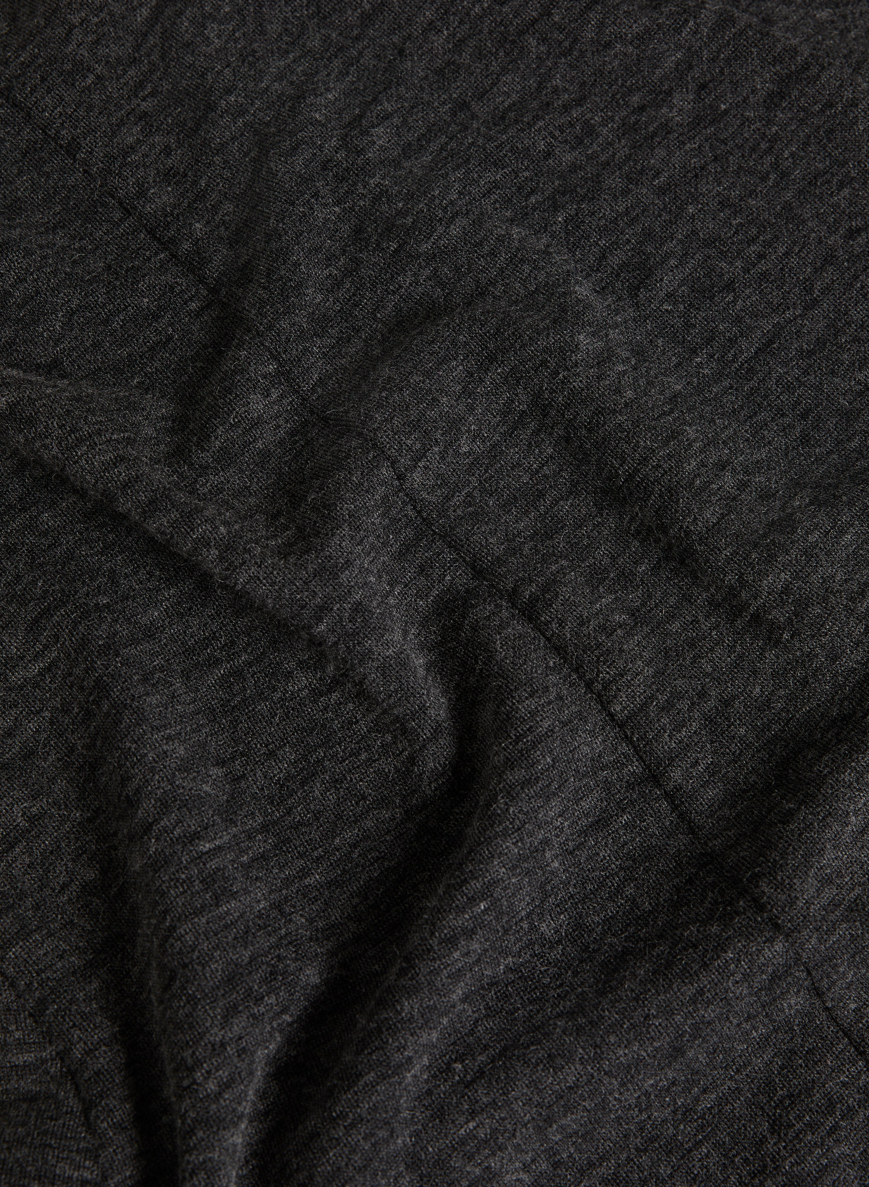 Asymmetric Hem Midi Skirt