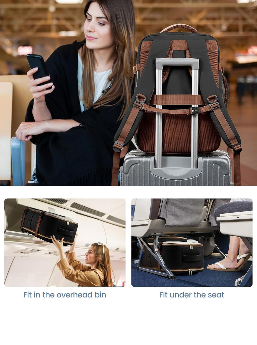 4Pcs Travel Backpack, 40L 50L