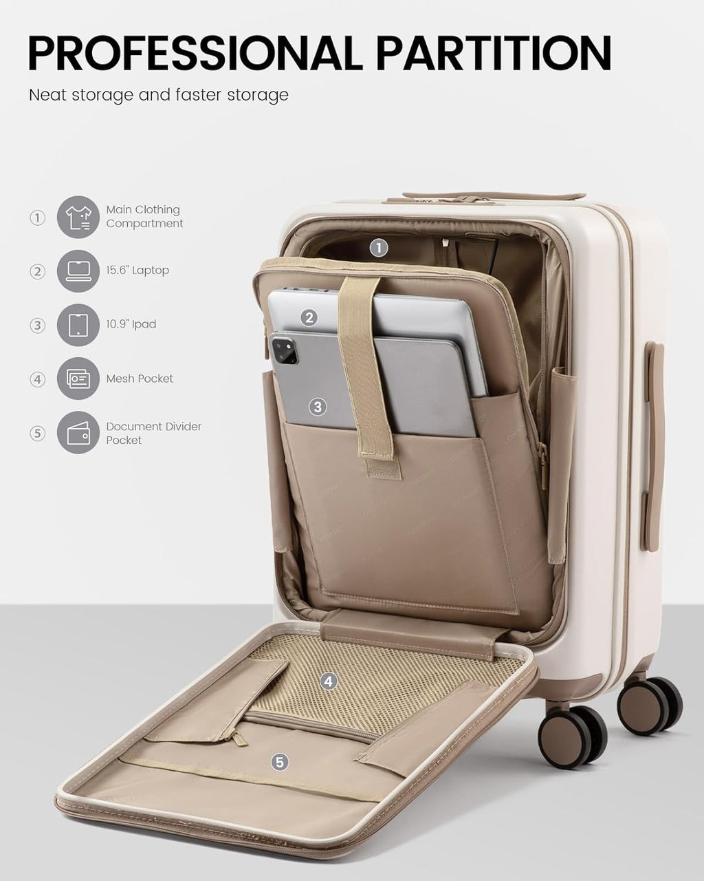 Carry On Suitcases with Wheels, 20(Only available in the US)