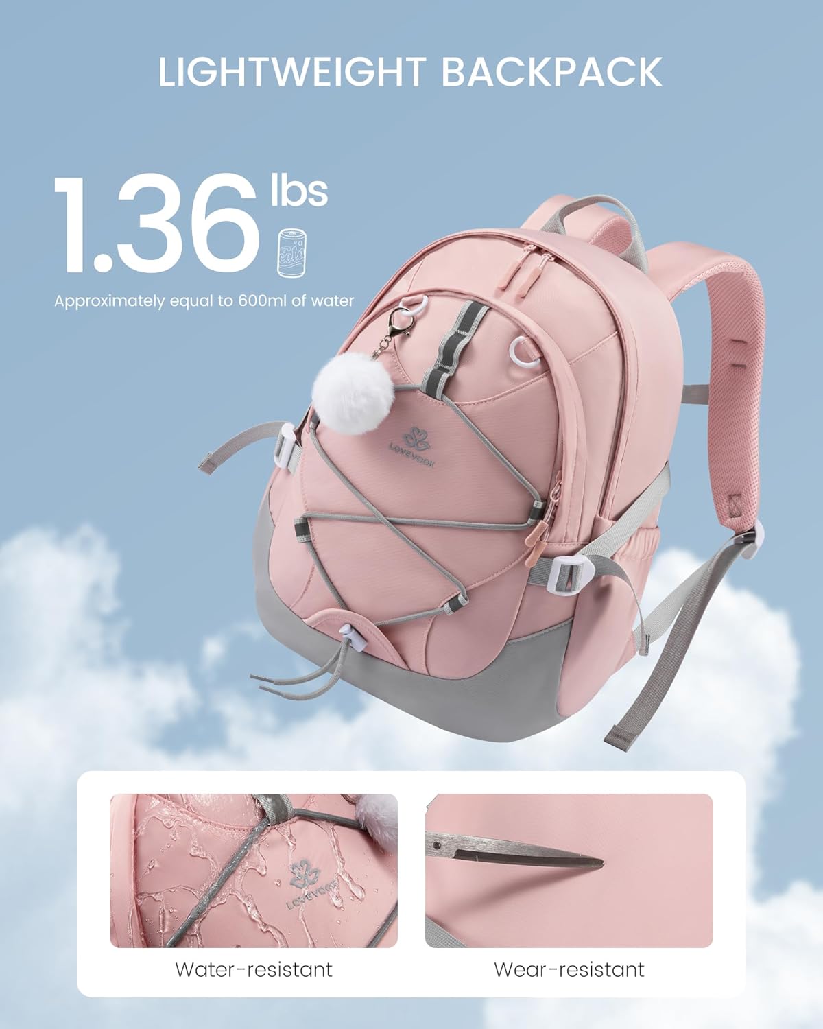 Cute School Backpack, 15.6 17.3, 4424