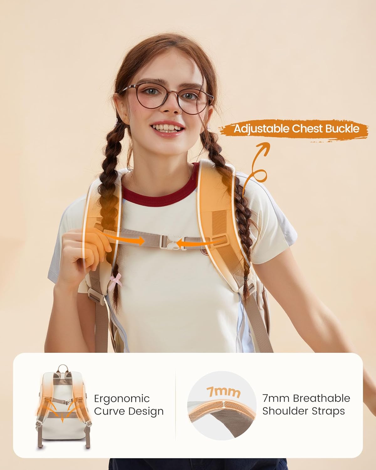 Cute School Backpack, 15.6, 4423