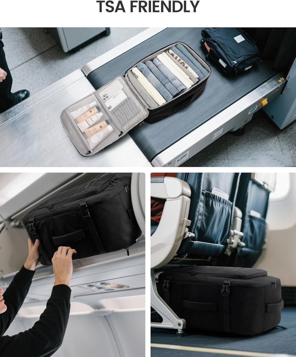 4Pcs Travel Backpack, 35L-45L