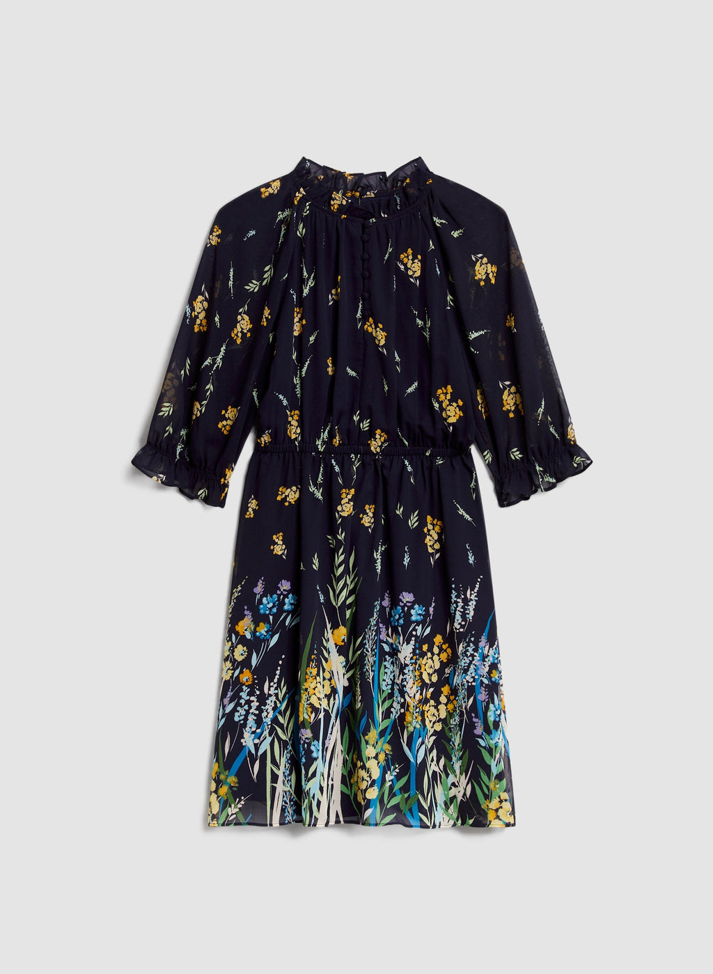 3/4 Sleeve Floral Dress