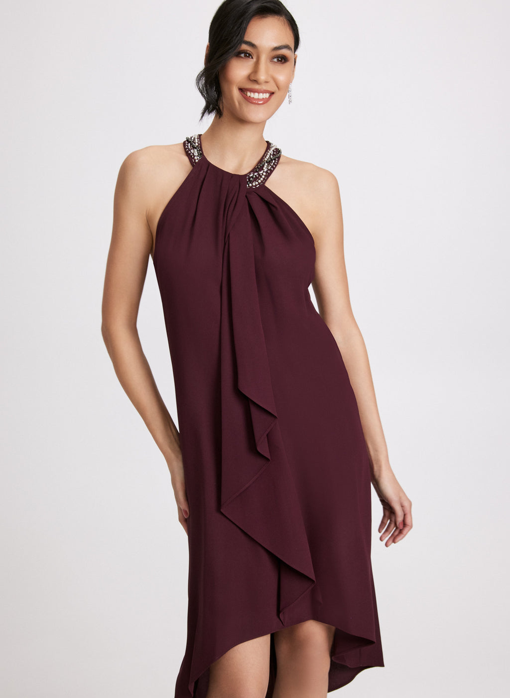 Beaded Halter Neck Dress