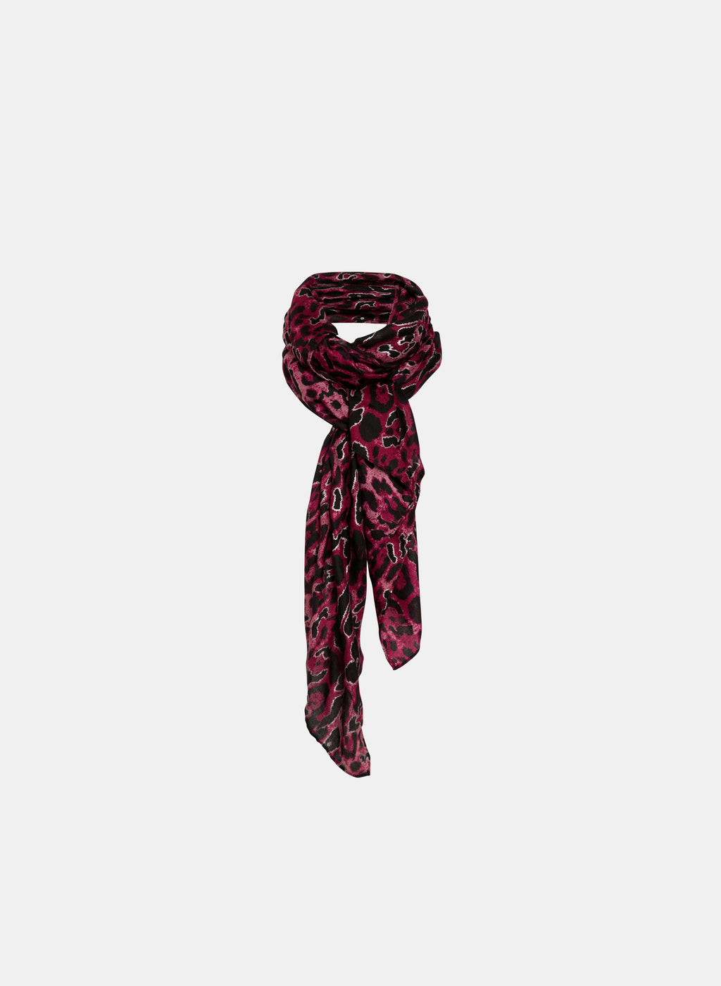 Cheetah Print Fringe Detail Scarf