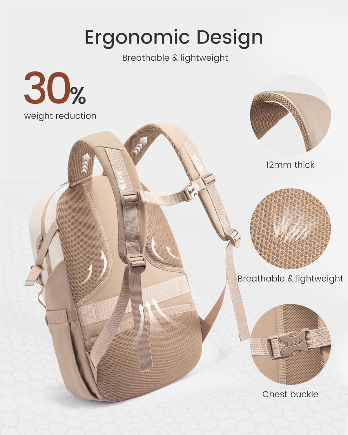 Casual Daypack Backpack, 15.6 17.3