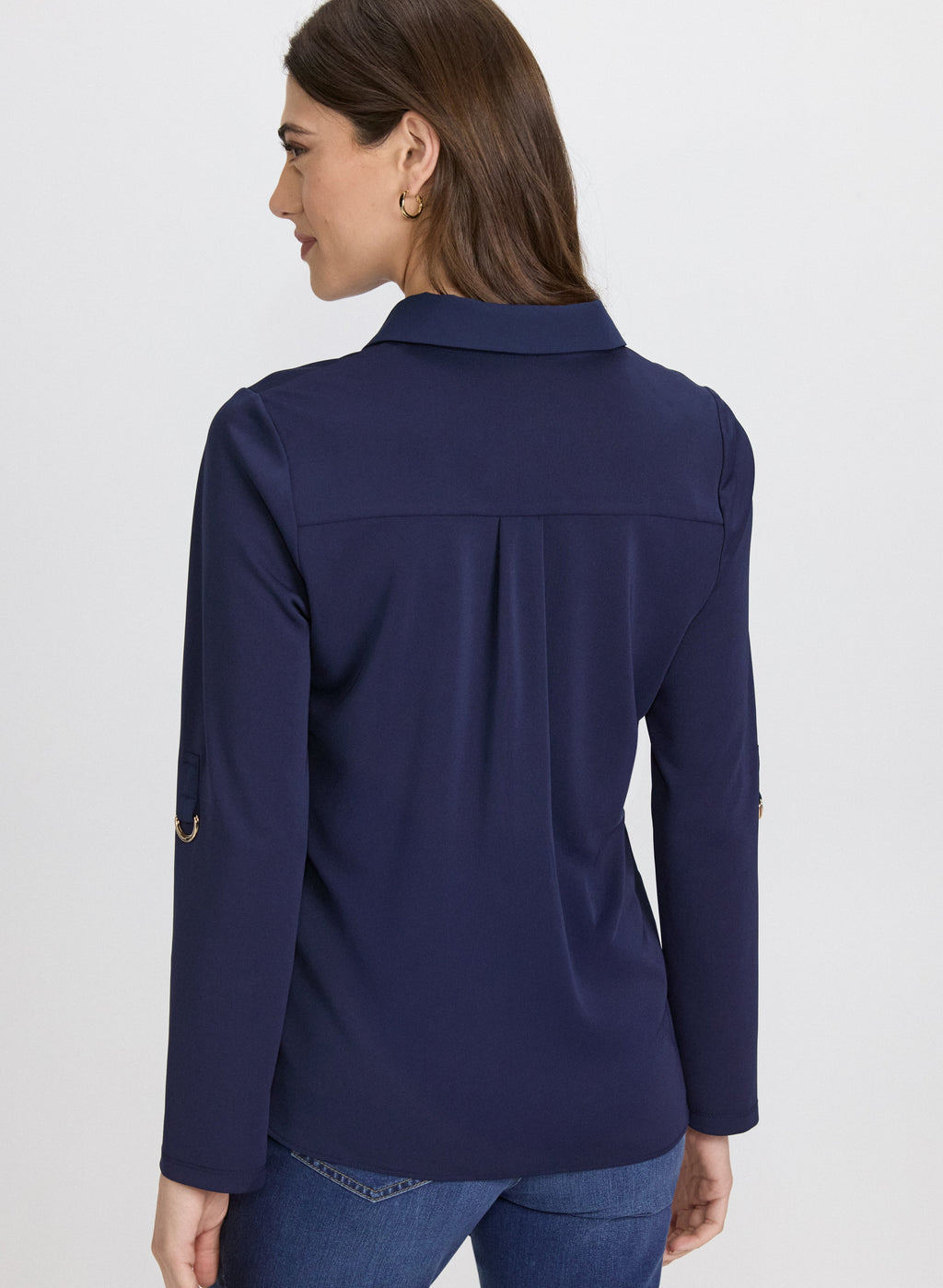 Button-Down Jersey Top