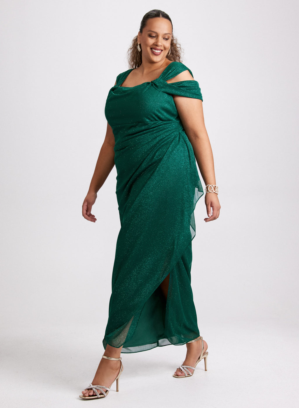 Cold Shoulder Empire Waist Dress