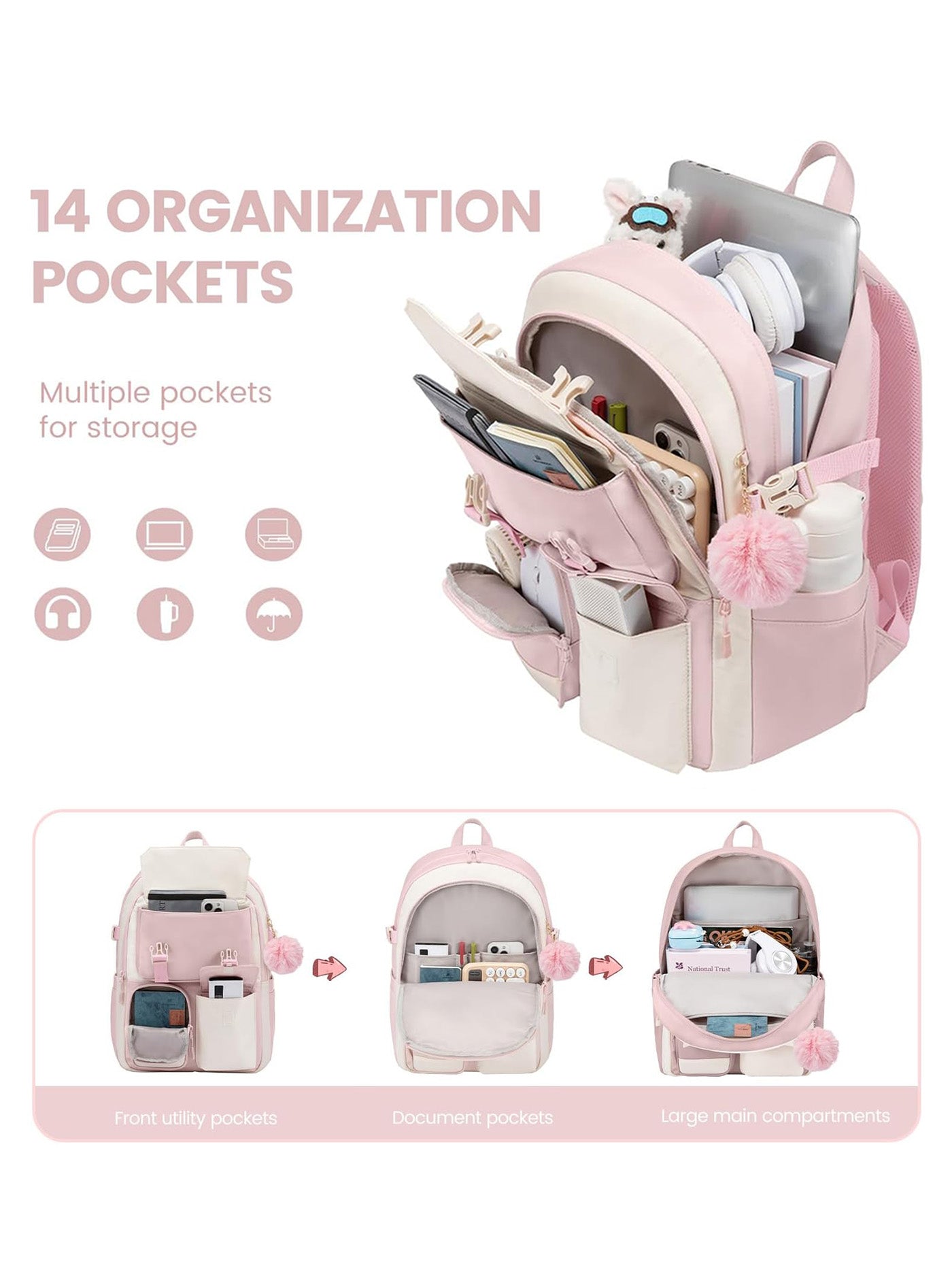 Cute School Backpack, 15.6, 4632
