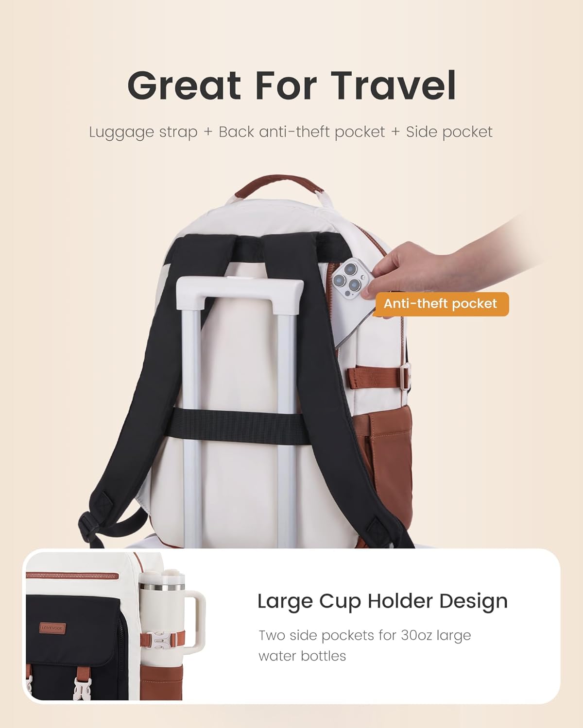 Casual School Backpack, 15.6, 4634