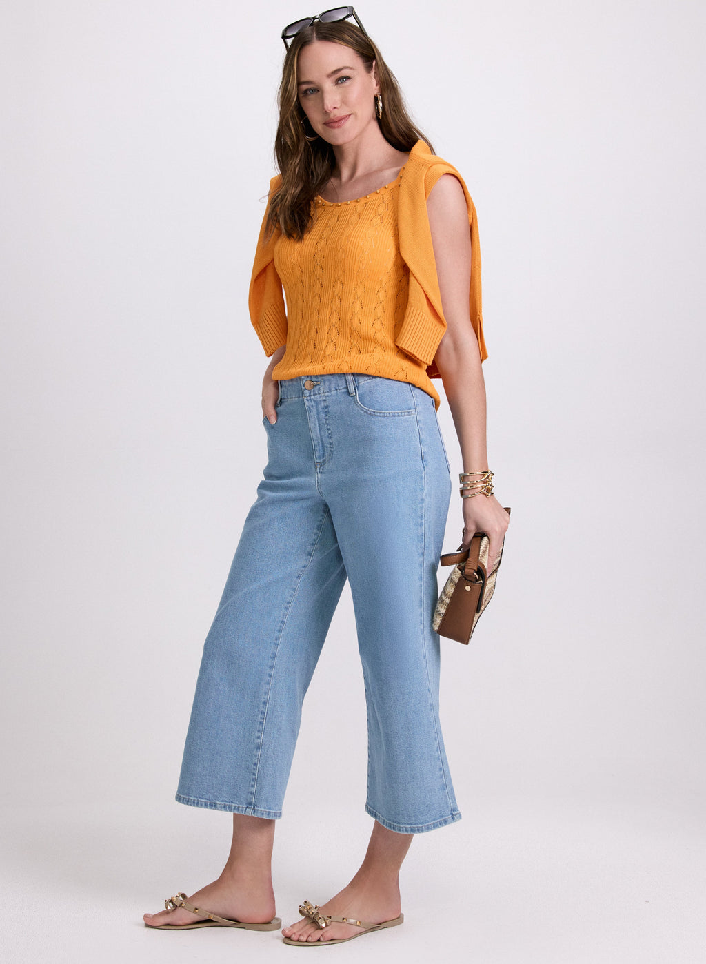 Cropped Wide-Leg Jeans