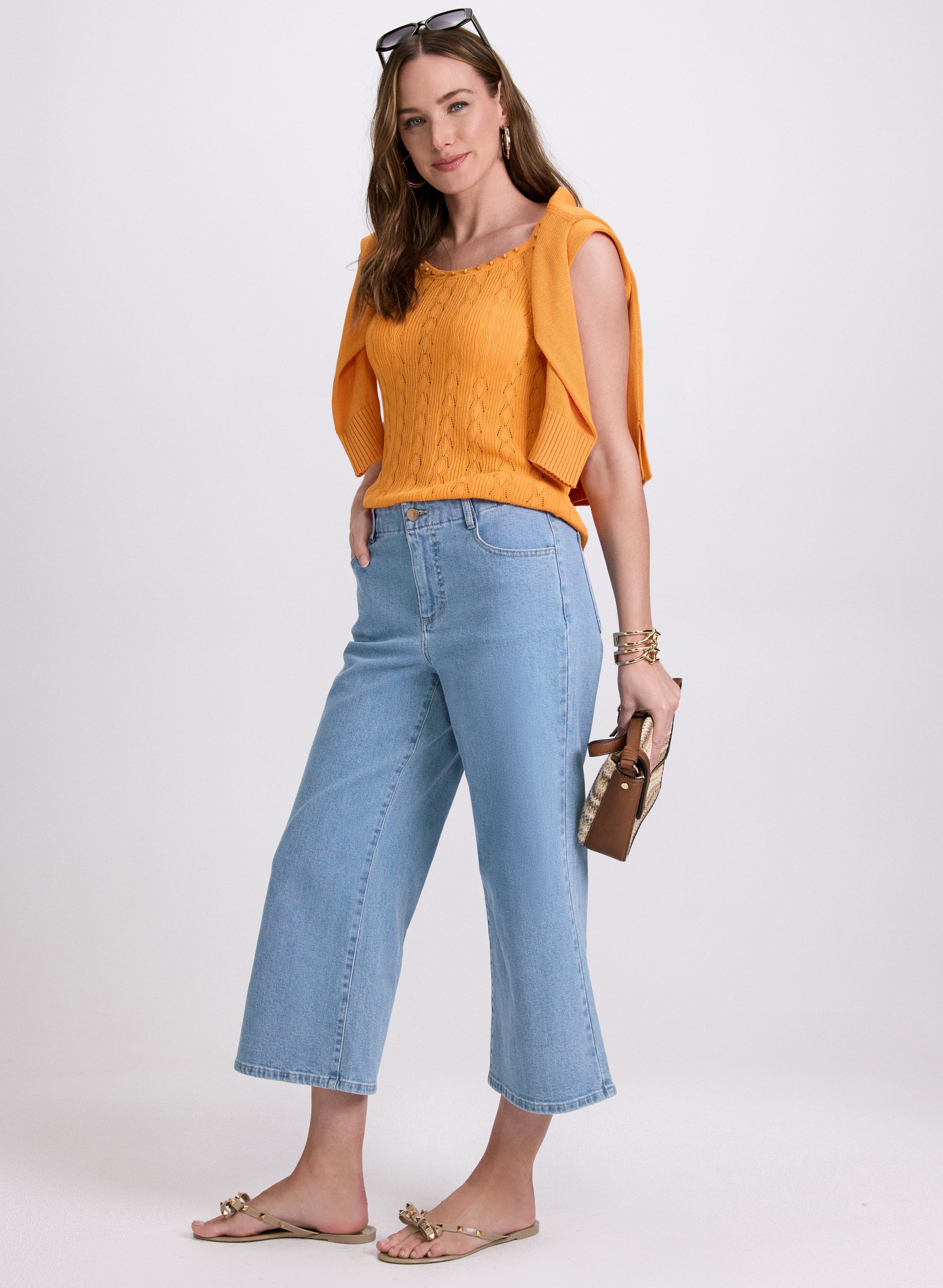 Cropped Wide-Leg Jeans