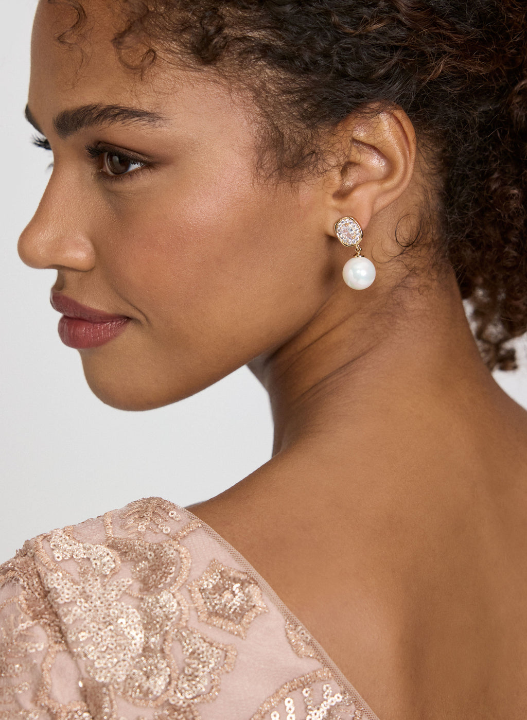 Crystal Pearl Drop Earrings