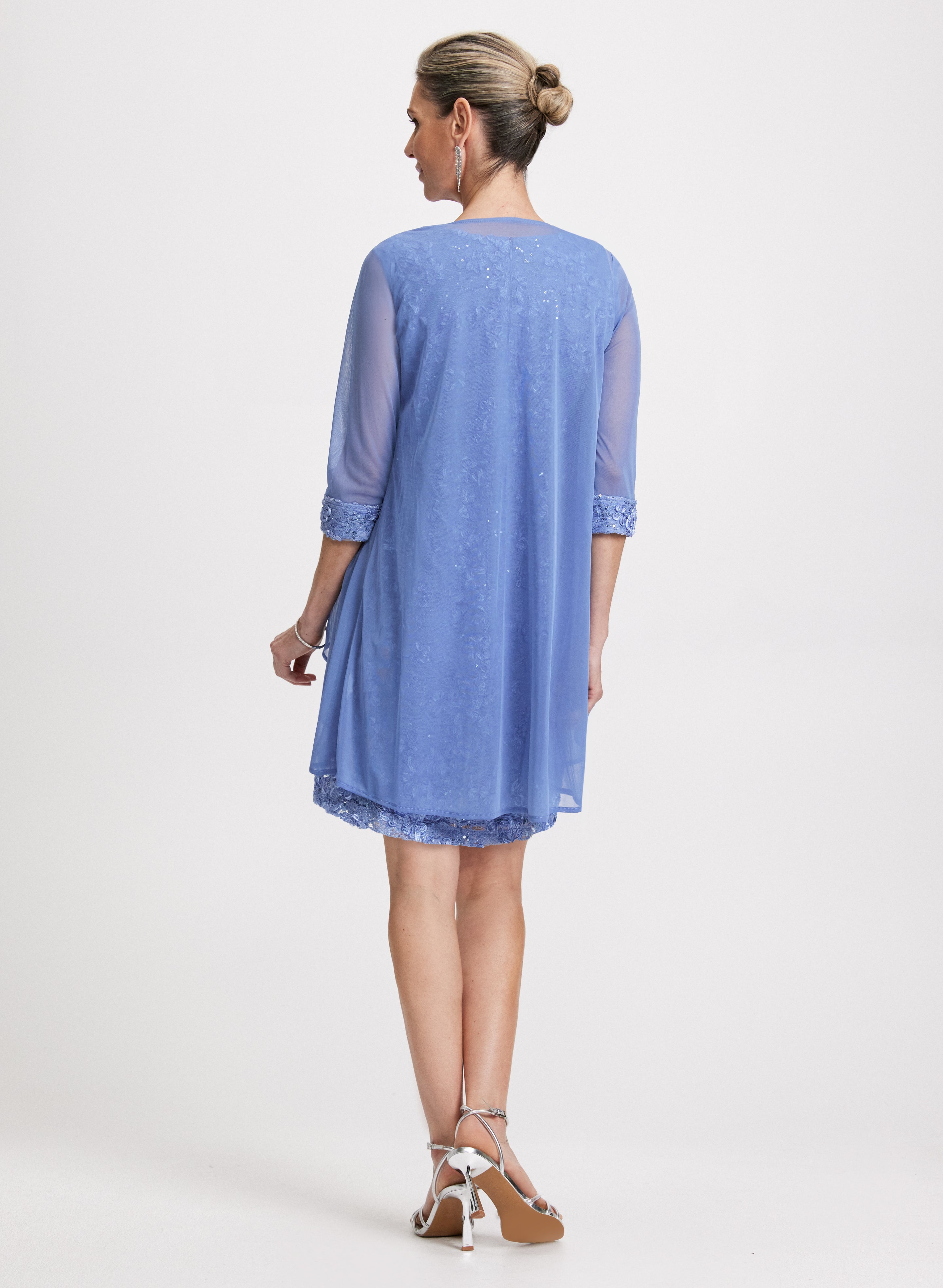 Cascade Cardigan & Soutache Dress Set