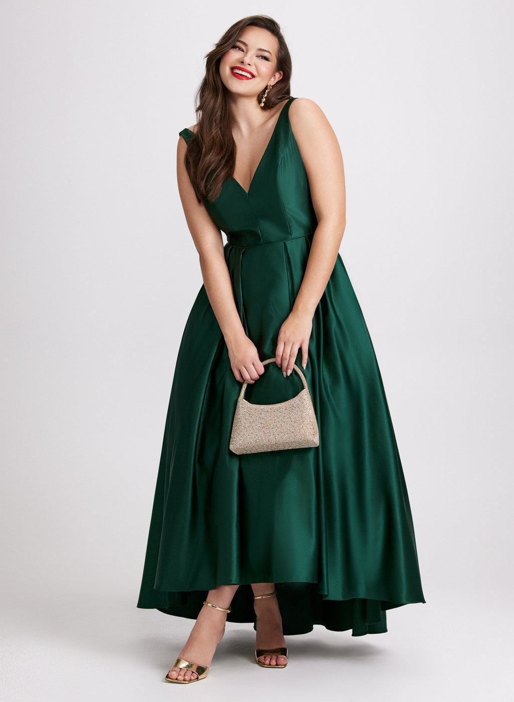 Asymmetric V-Neck Dress