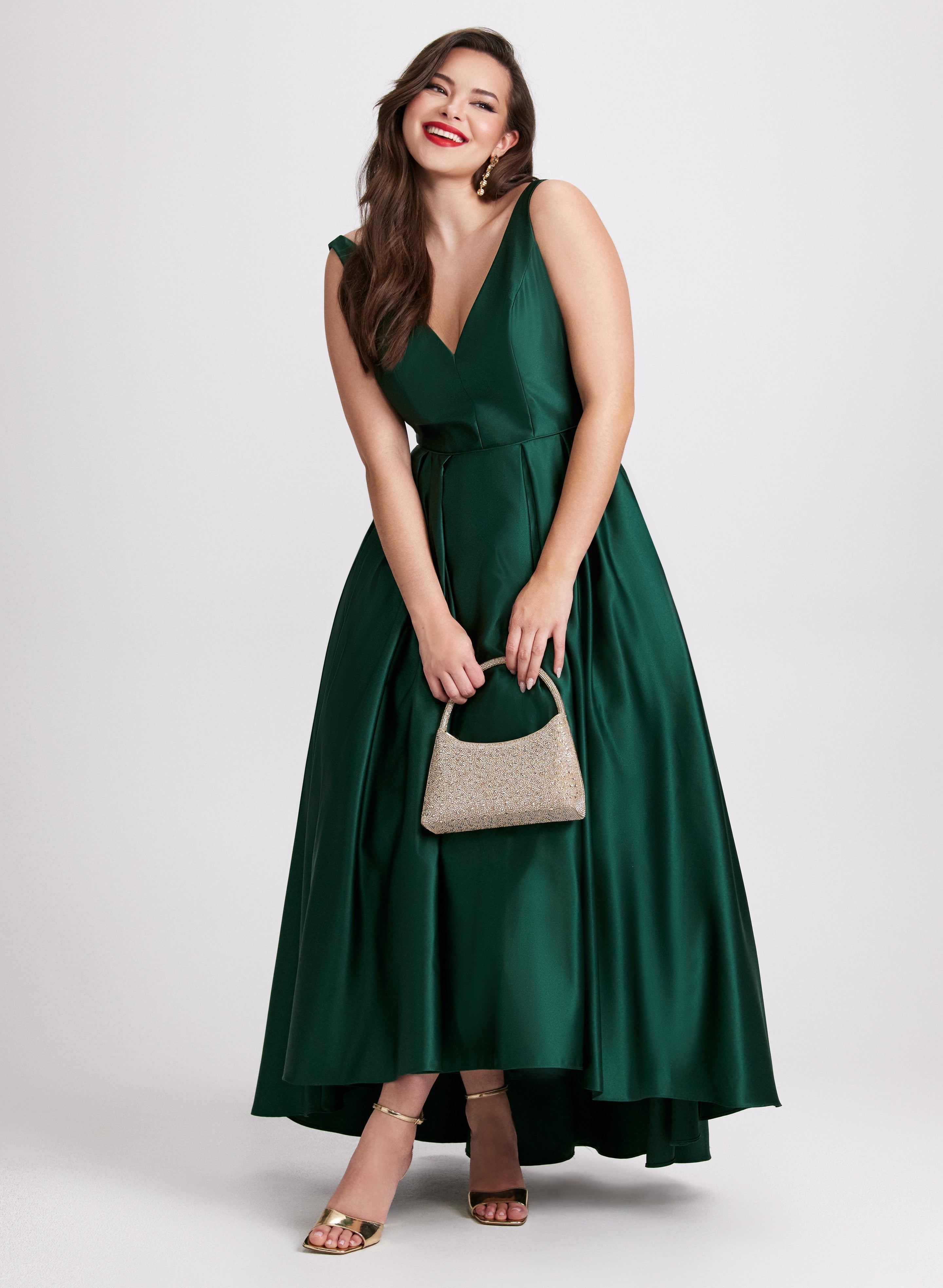 Asymmetric V-Neck Dress